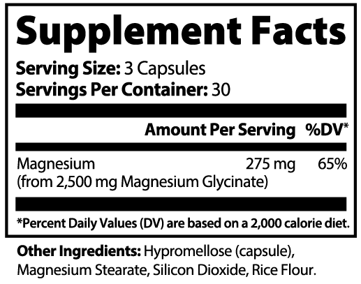 Magnesium Glycinate for Sleep, Calm & Muscle Relaxation by Wellness Shine