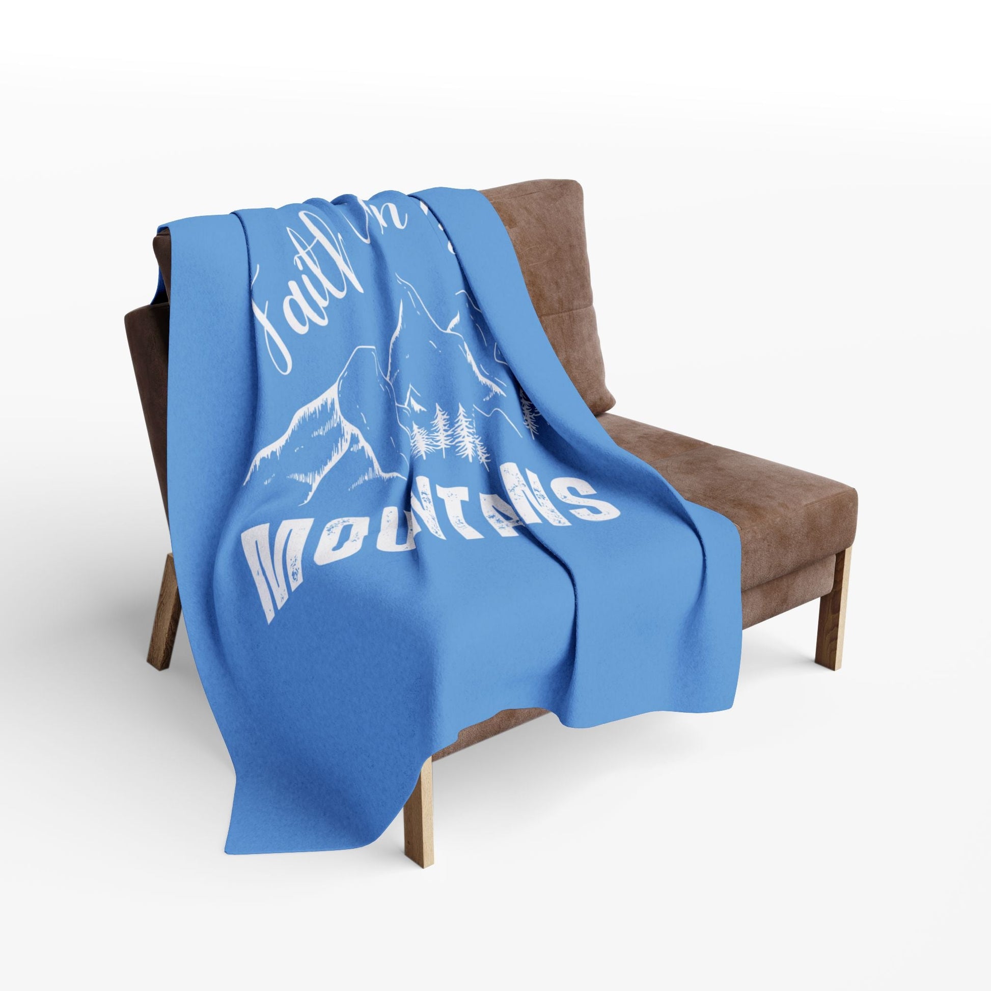 Faith Can Move Mountains Fleece Blanket - Wellness Shine