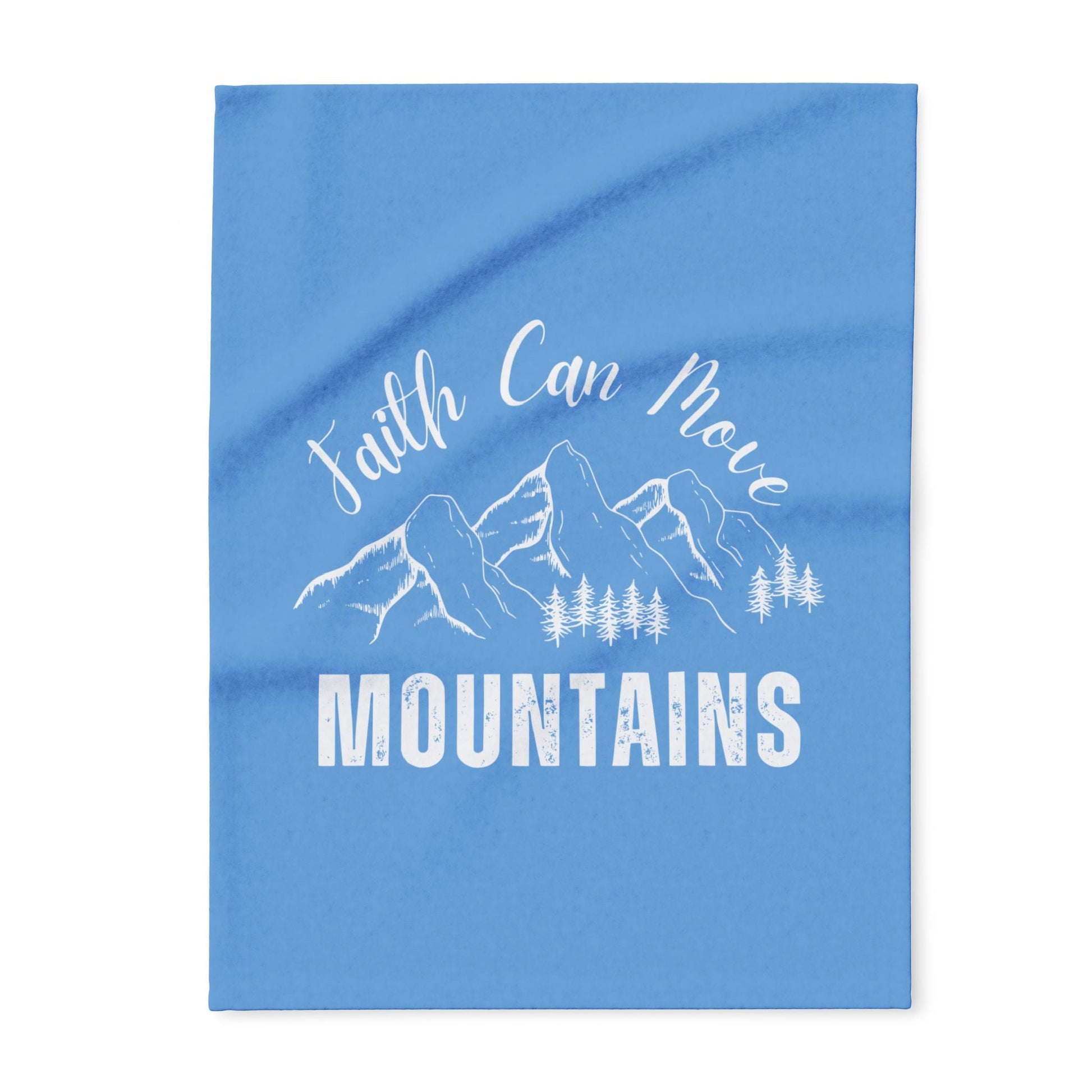 Faith Can Move Mountains Fleece Blanket - Wellness Shine
