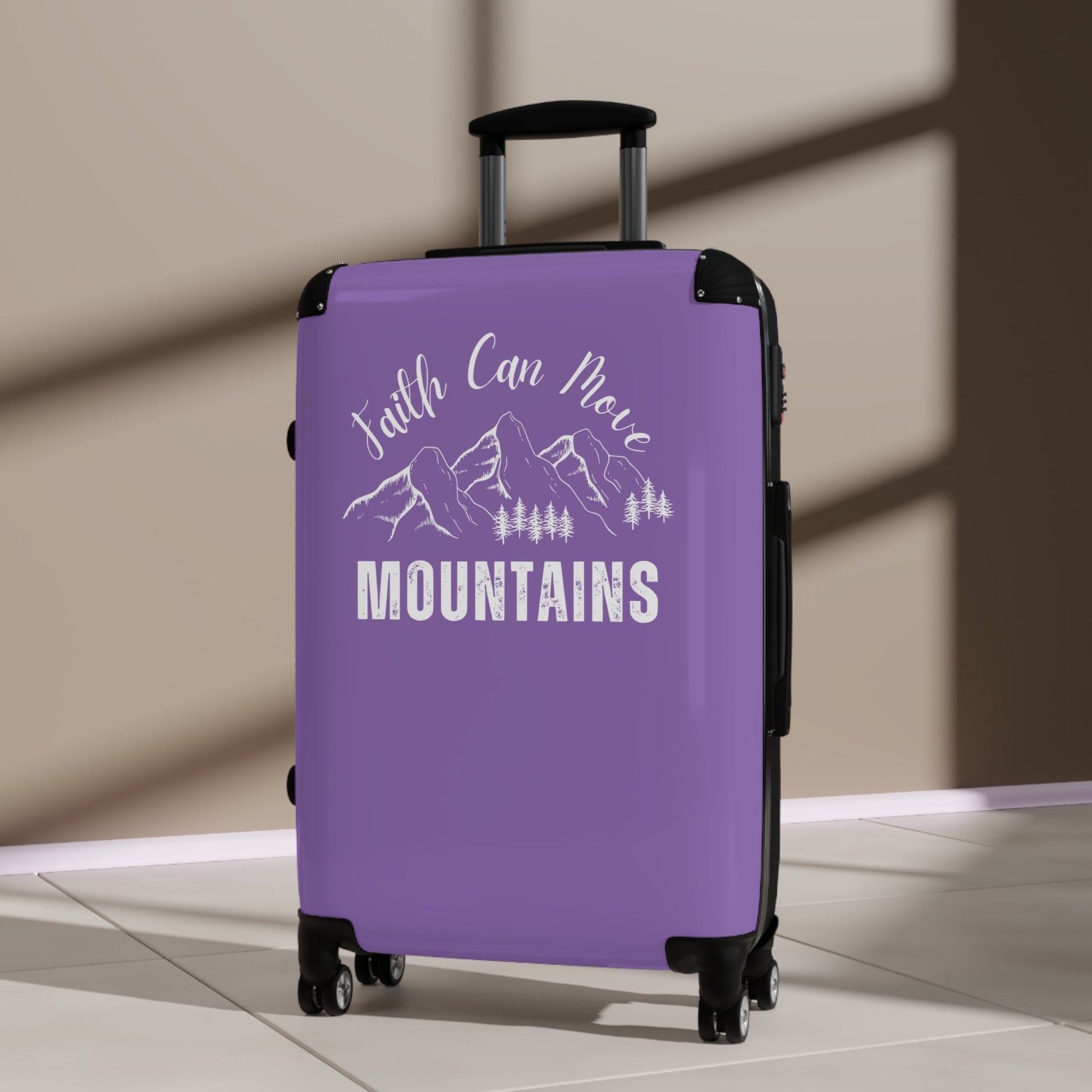 Faith Can Move Mountains Travel Luggage Suitcase - Wellness Shine