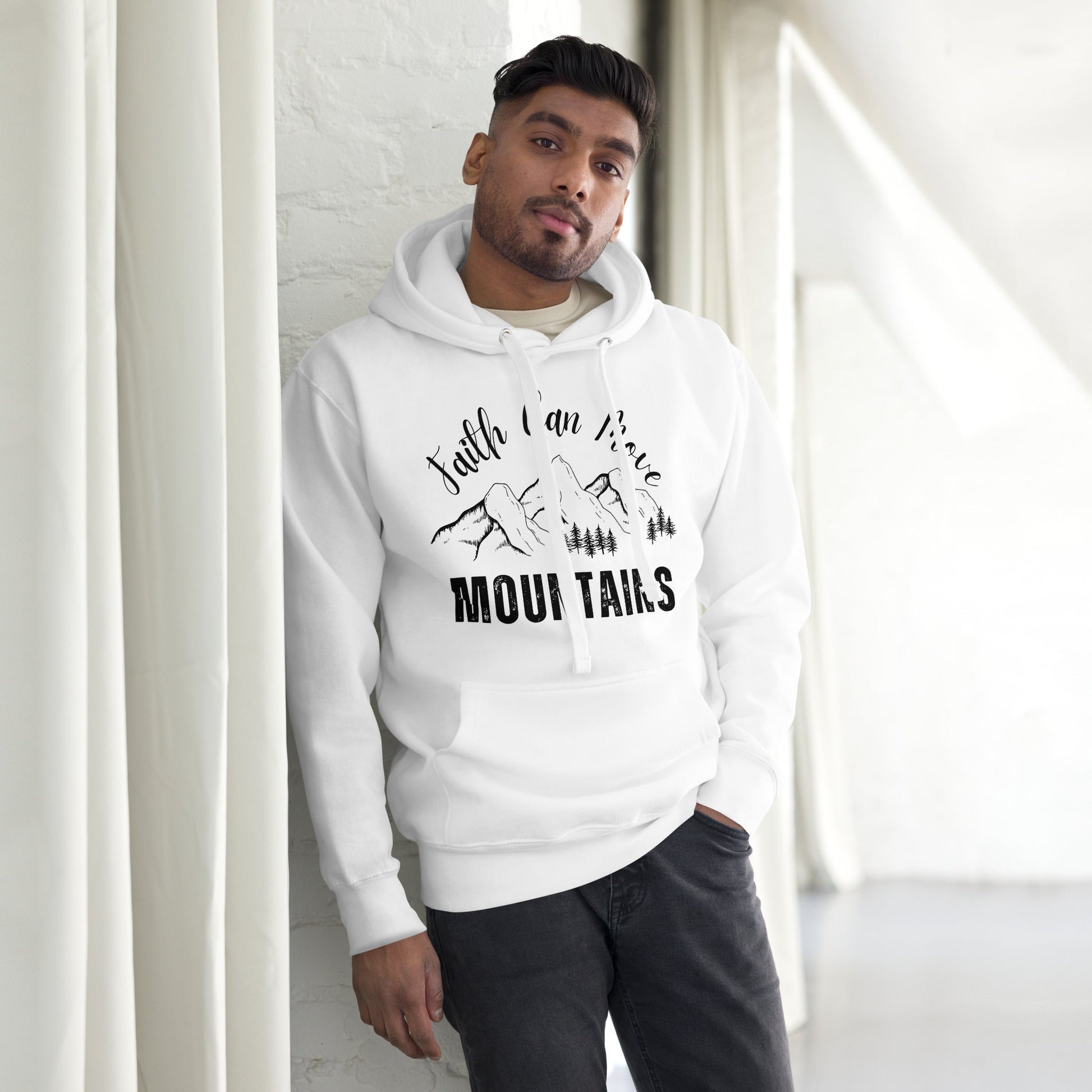 Faith Can Move Mountains Unisex Hoodie - Faith Based Apparel - Wellness Shine - Wellness Shine
