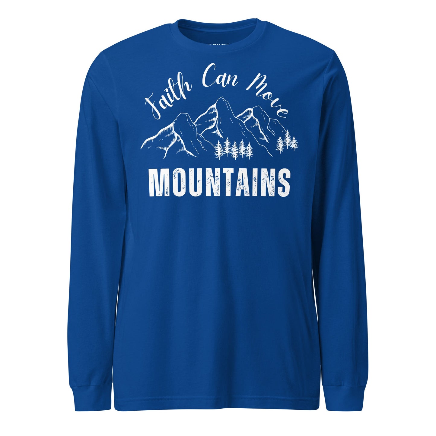 Faith Can Move Mountains Unisex Long Sleeve Tee - Faith Based Apparel - Wellness Shine - Wellness Shine