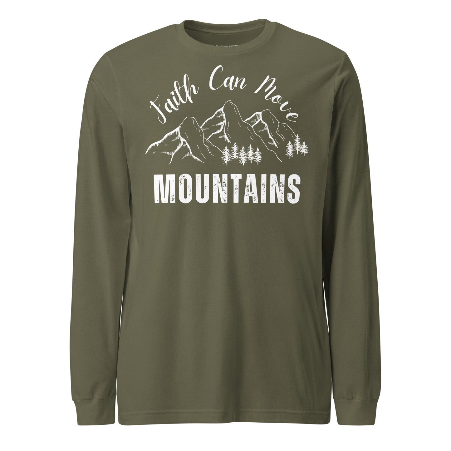 Faith Can Move Mountains Unisex Long Sleeve Tee - Faith Based Apparel - Wellness Shine - Wellness Shine