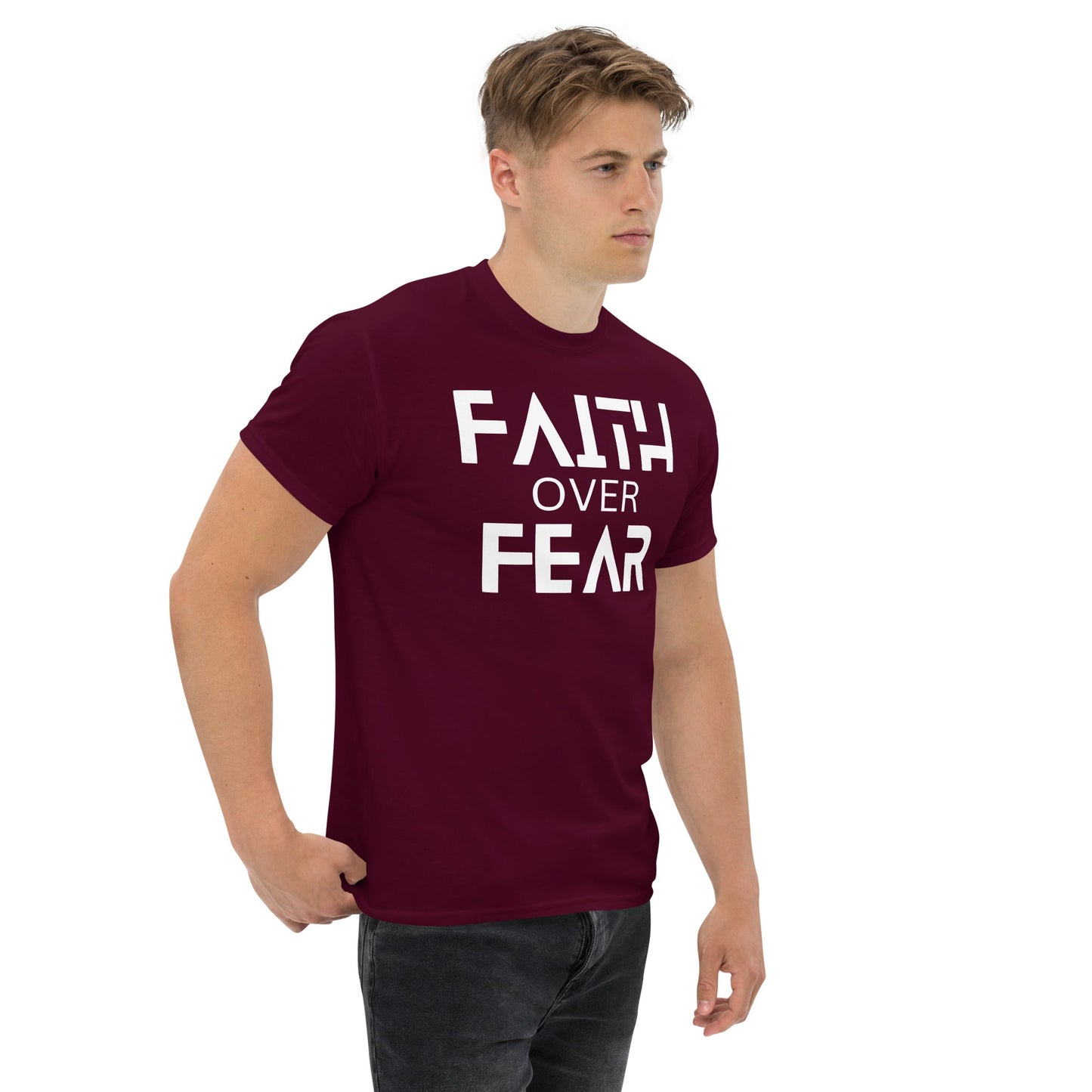 Faith Over Fear Christian Shirt, Bible Versed Tee, Gift - Christianity, Christianity Apparel, Jesus - Christian, Christianity Faith Shirt - Wellness Shine