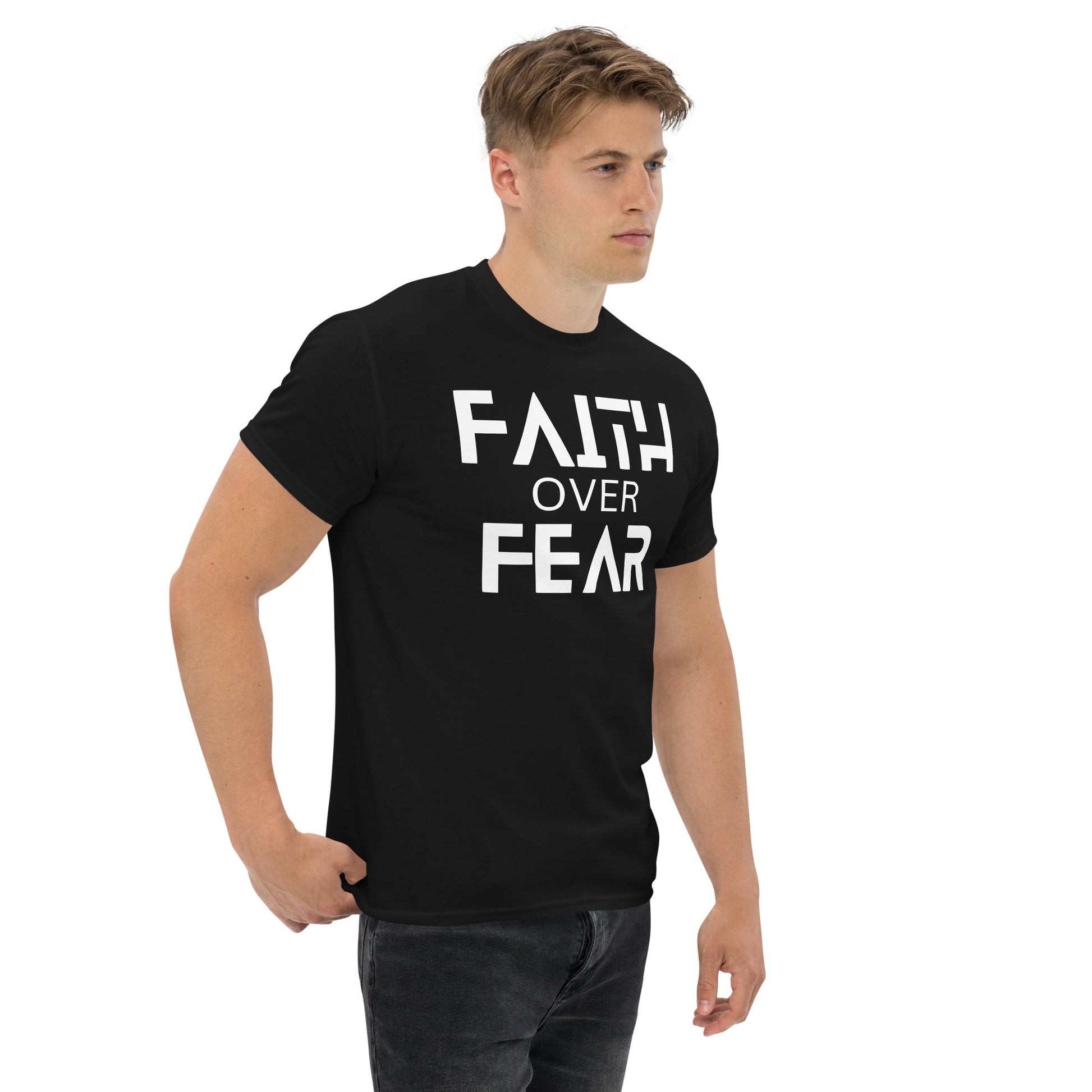 Faith Over Fear Christian Shirt, Bible Versed Tee, Gift - Christianity, Christianity Apparel, Jesus - Christian, Christianity Faith Shirt - Wellness Shine