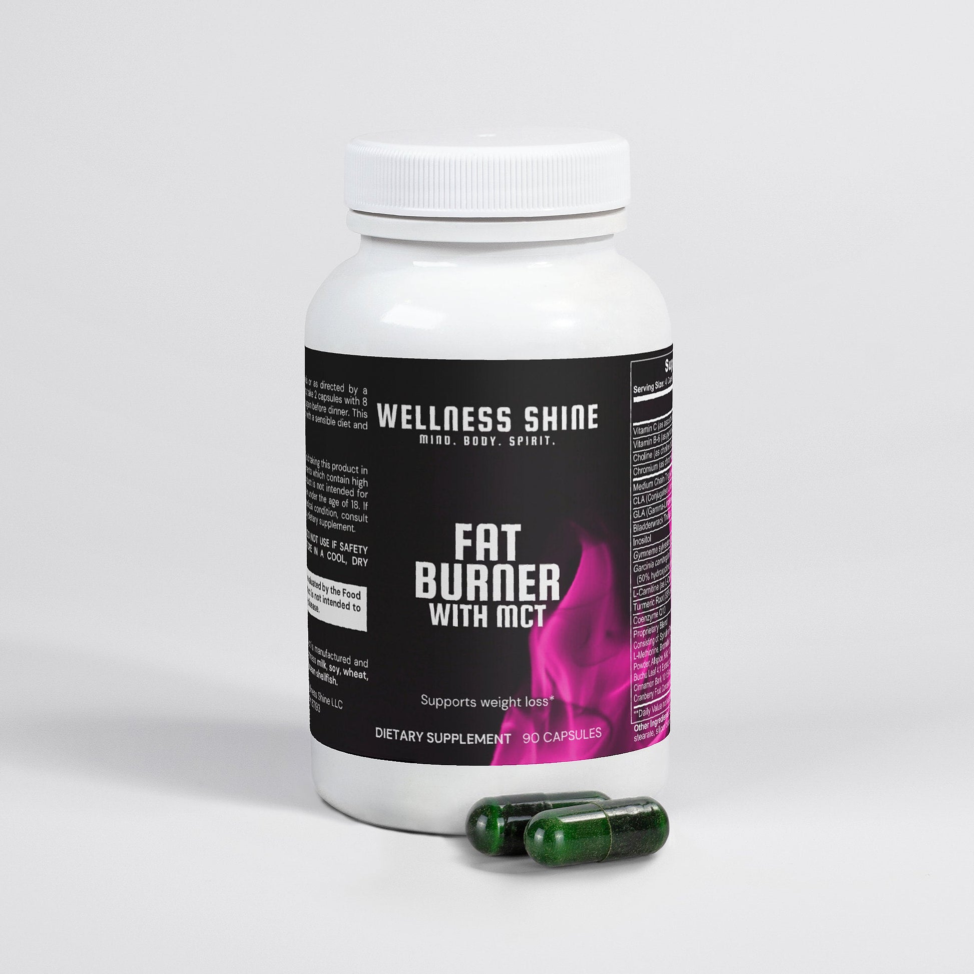 Fat Burner with MCT – Weight Loss Support Supplement by Wellness Shine - Wellness Shine