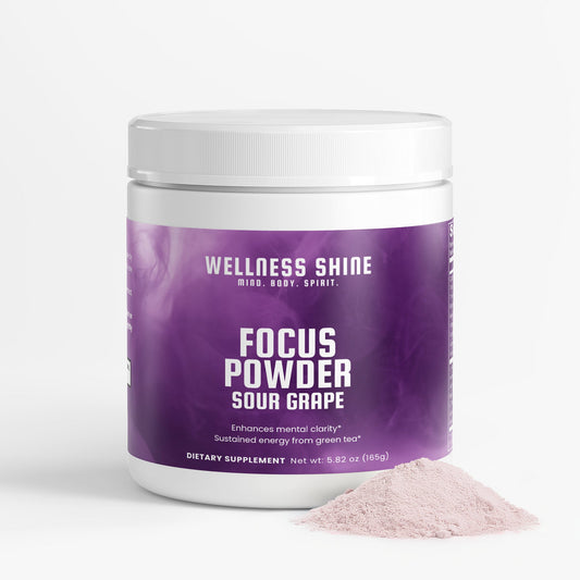 Focus Powder (Sour Grape) – Cognitive Support Supplement by Wellness Shine - Wellness Shine