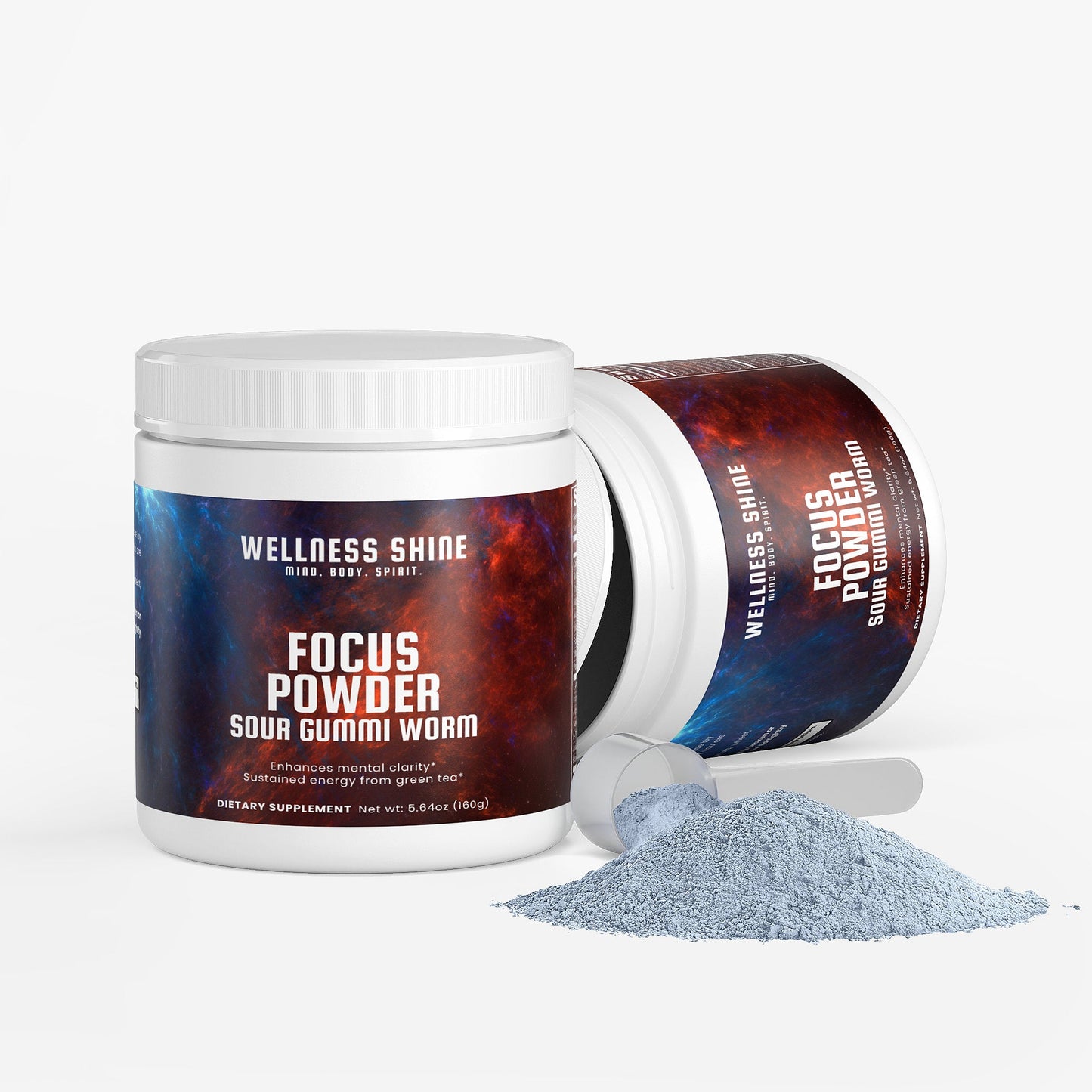 Focus Powder (Sour Gummi Worm) – Cognitive Support Supplement by Wellness Shine - Wellness Shine