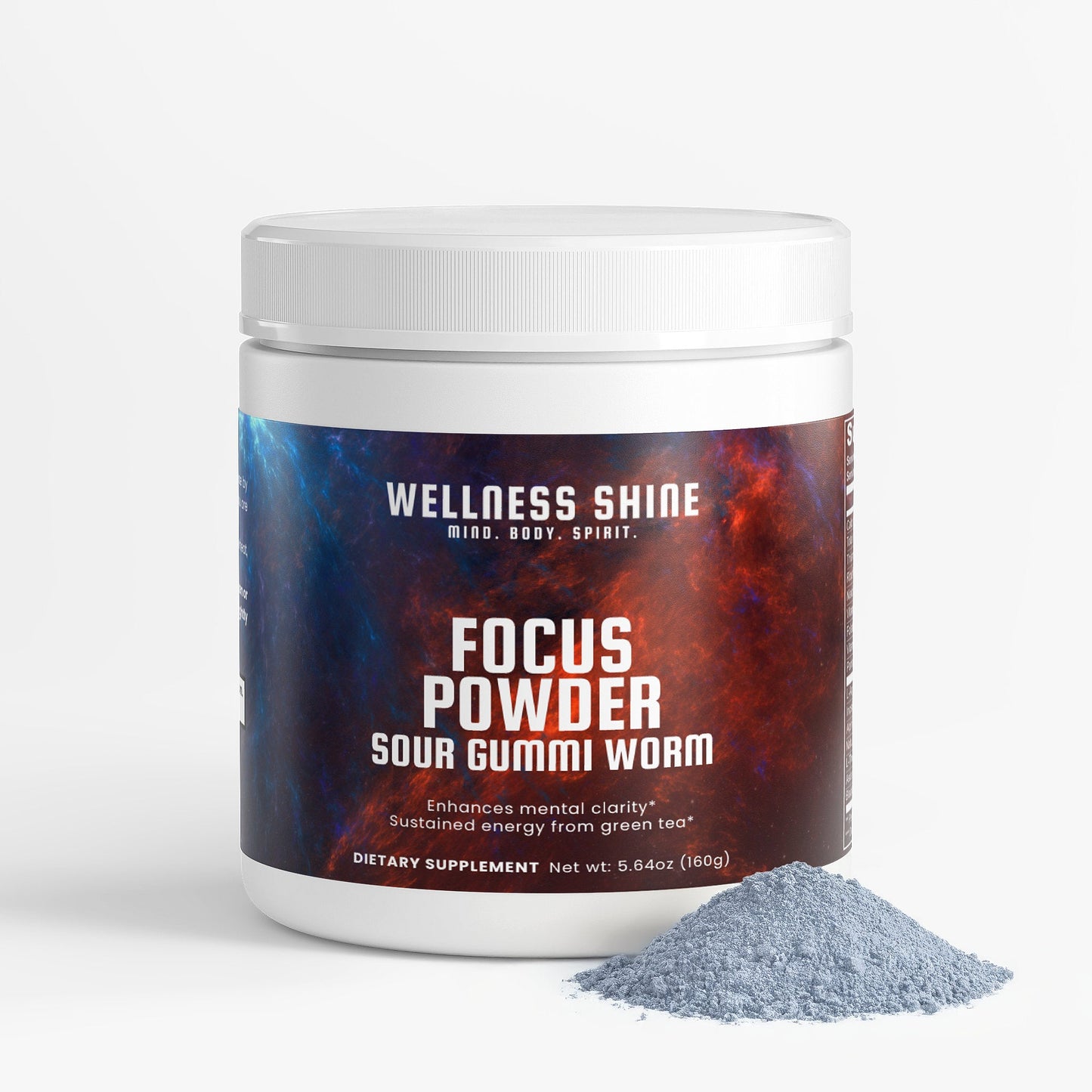 Focus Powder (Sour Gummi Worm) – Cognitive Support Supplement by Wellness Shine - Wellness Shine