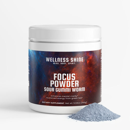 Focus Powder (Sour Gummi Worm) – Cognitive Support Supplement by Wellness Shine - Wellness Shine
