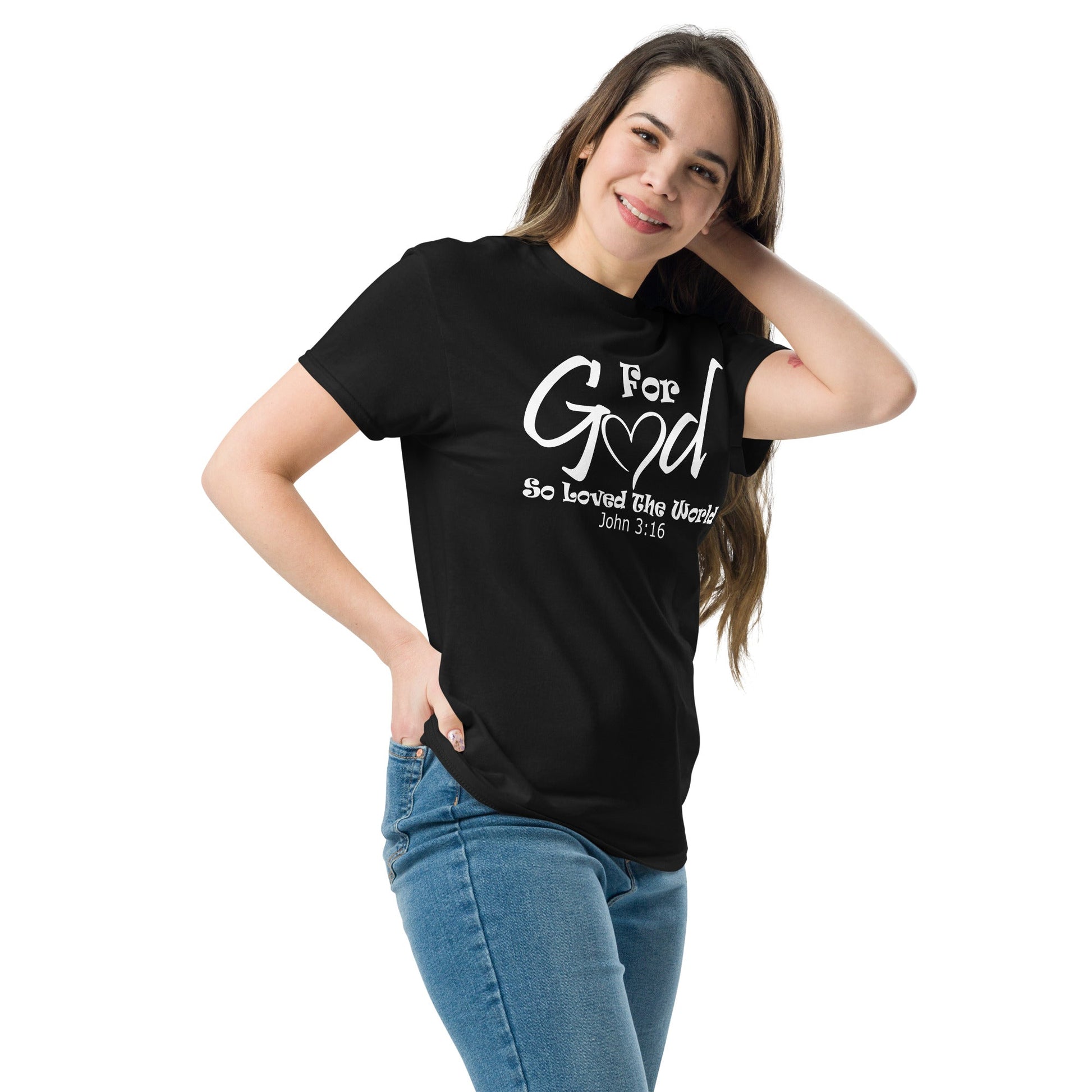 For God So Loved Christian Shirt, Bible Versed Tee, Gift - Christianity, Christianity Apparel, Jesus - Christian, Christianity Faith Shirt - Wellness Shine