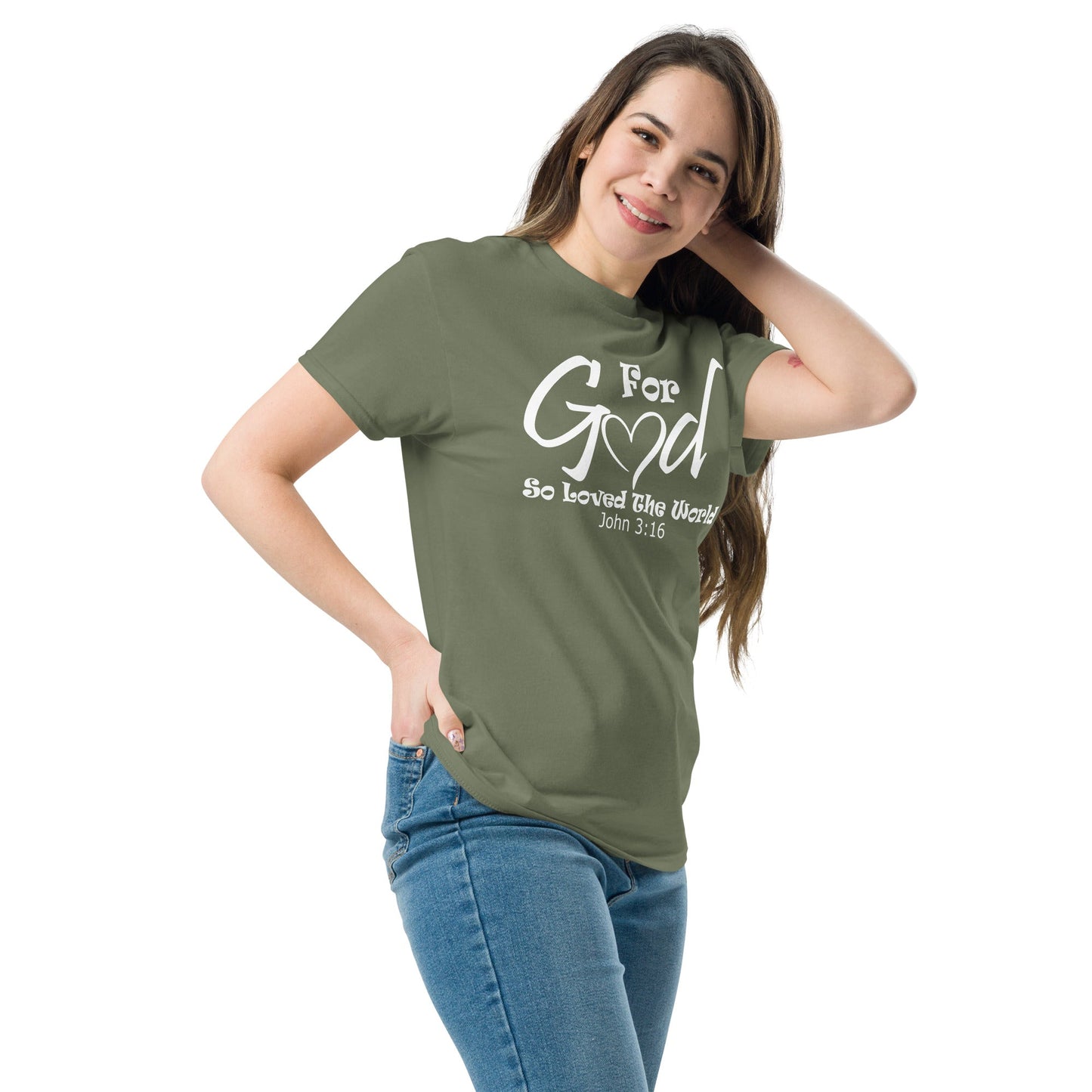 For God So Loved Christian Shirt, Bible Versed Tee, Gift - Christianity, Christianity Apparel, Jesus - Christian, Christianity Faith Shirt - Wellness Shine