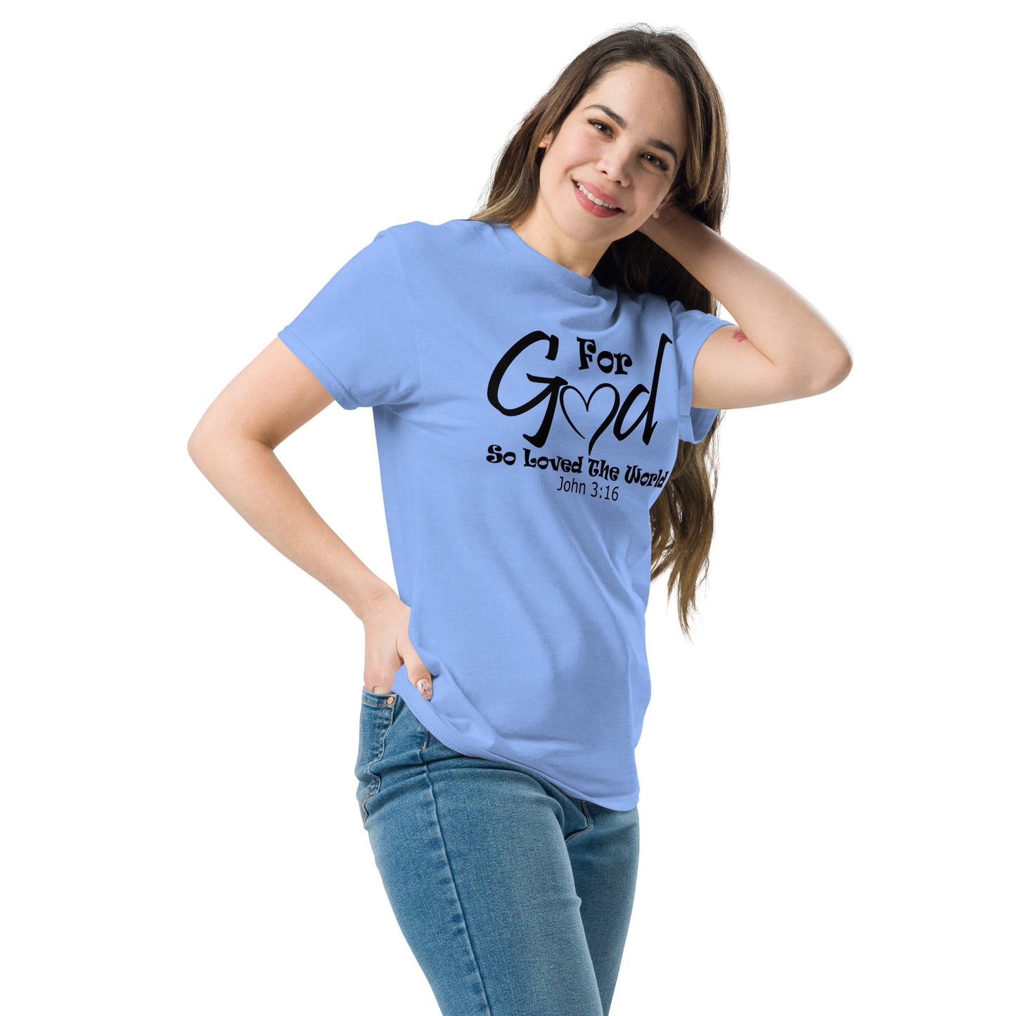 For God So Loved Christian Shirt, Bible Versed Tee, Gift - Christianity, Christianity Apparel, Jesus - Christian, Christianity Faith Shirt - Wellness Shine