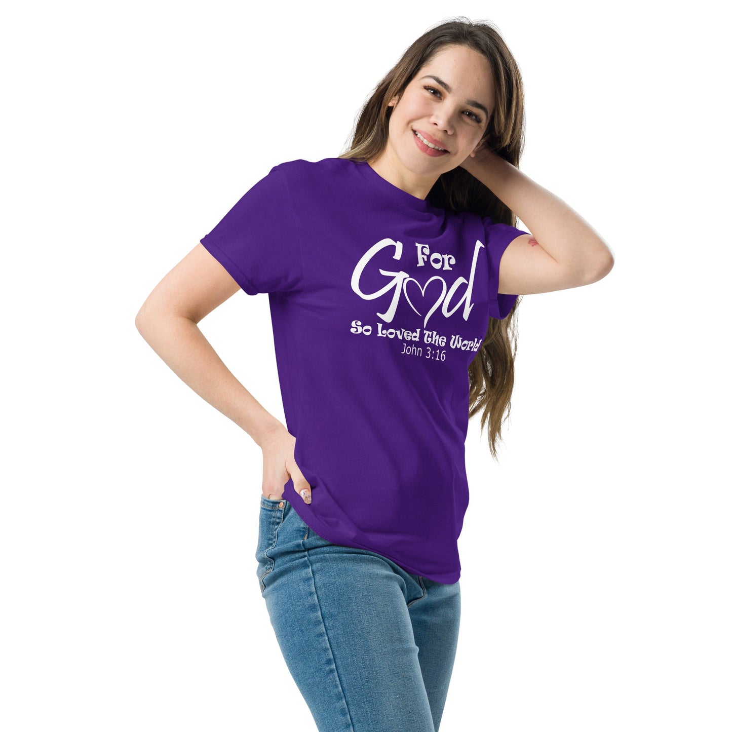 For God So Loved Christian Shirt, Bible Versed Tee, Gift - Christianity, Christianity Apparel, Jesus - Christian, Christianity Faith Shirt - Wellness Shine