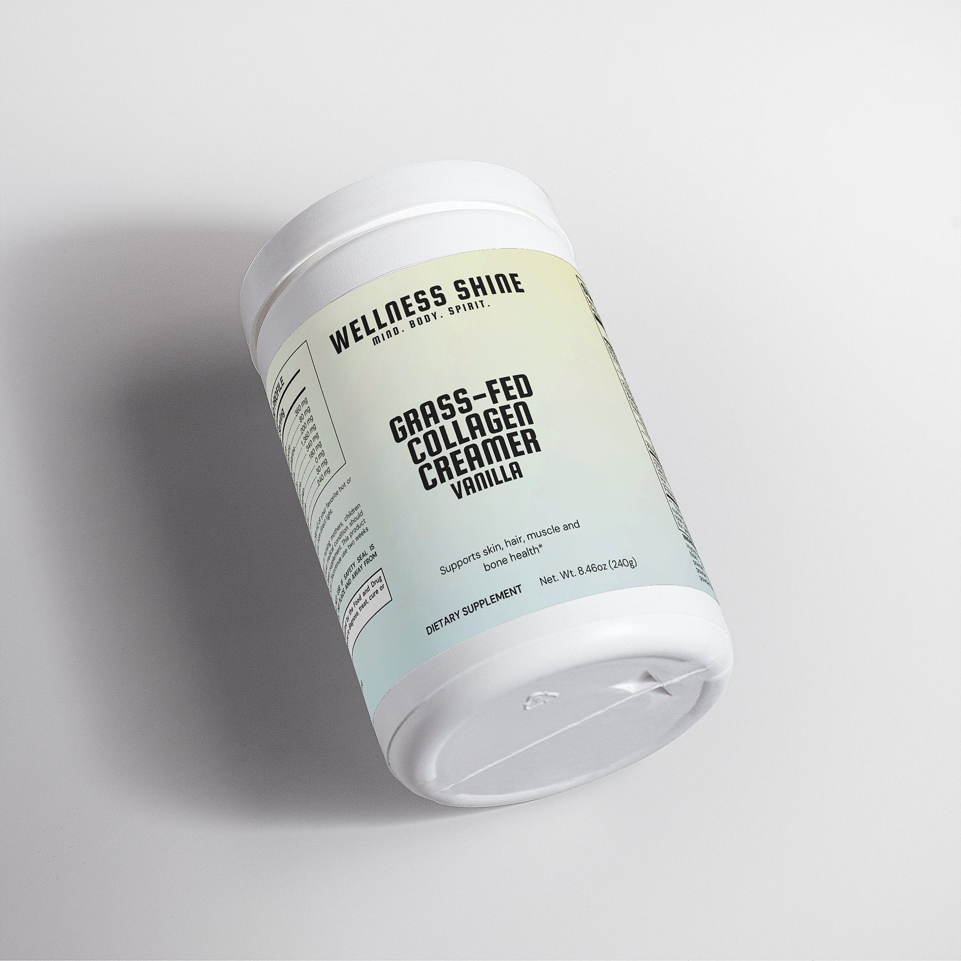 Grass - Fed Collagen Creamer (Vanilla) – Healthy Skin Supplement by Wellness Shine - Wellness Shine