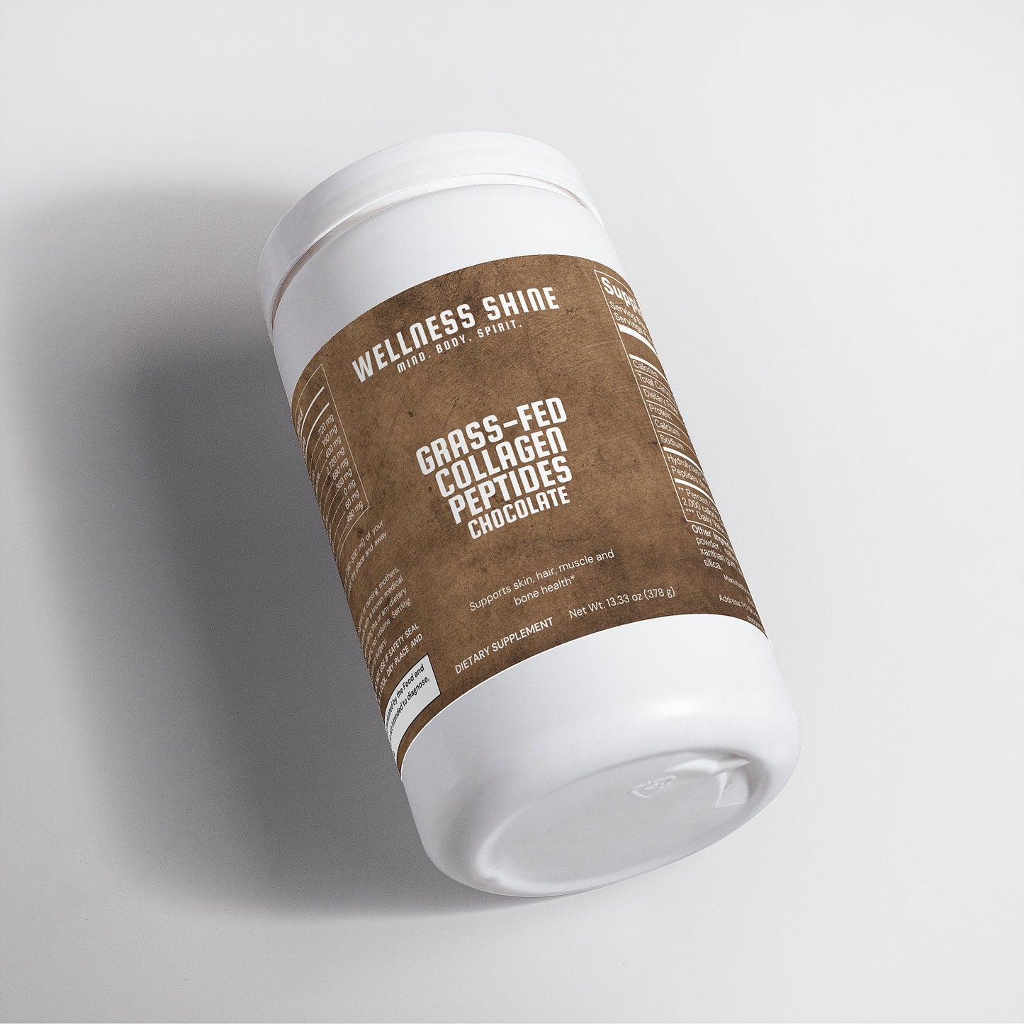 Grass - Fed Collagen Peptides Powder (Chocolate) – Healthy Skin Supplement by Wellness Shine - Wellness Shine