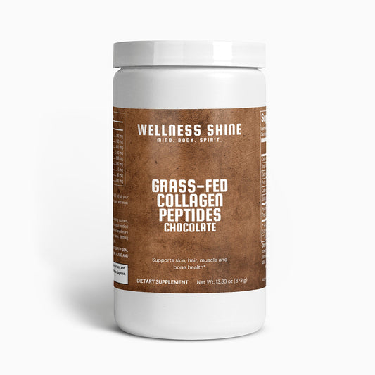 Grass - Fed Collagen Peptides Powder (Chocolate) - Healthy Skin Supplement | Wellness Shine - Wellness Shine