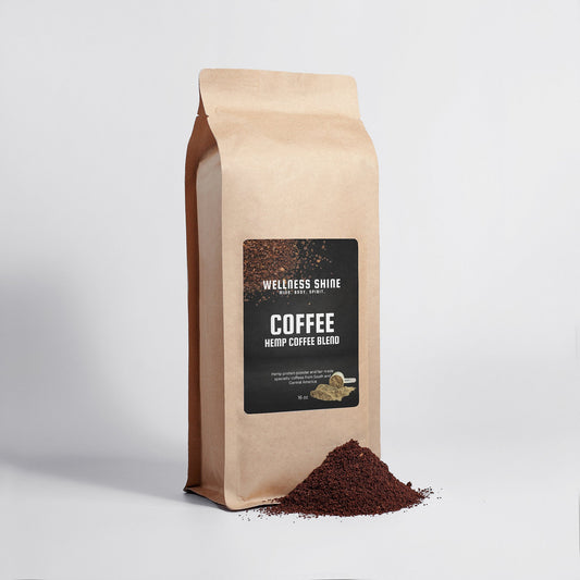 Hemp Coffee Blend – Medium Roast – 16oz by Wellness Shine - Wellness Shine