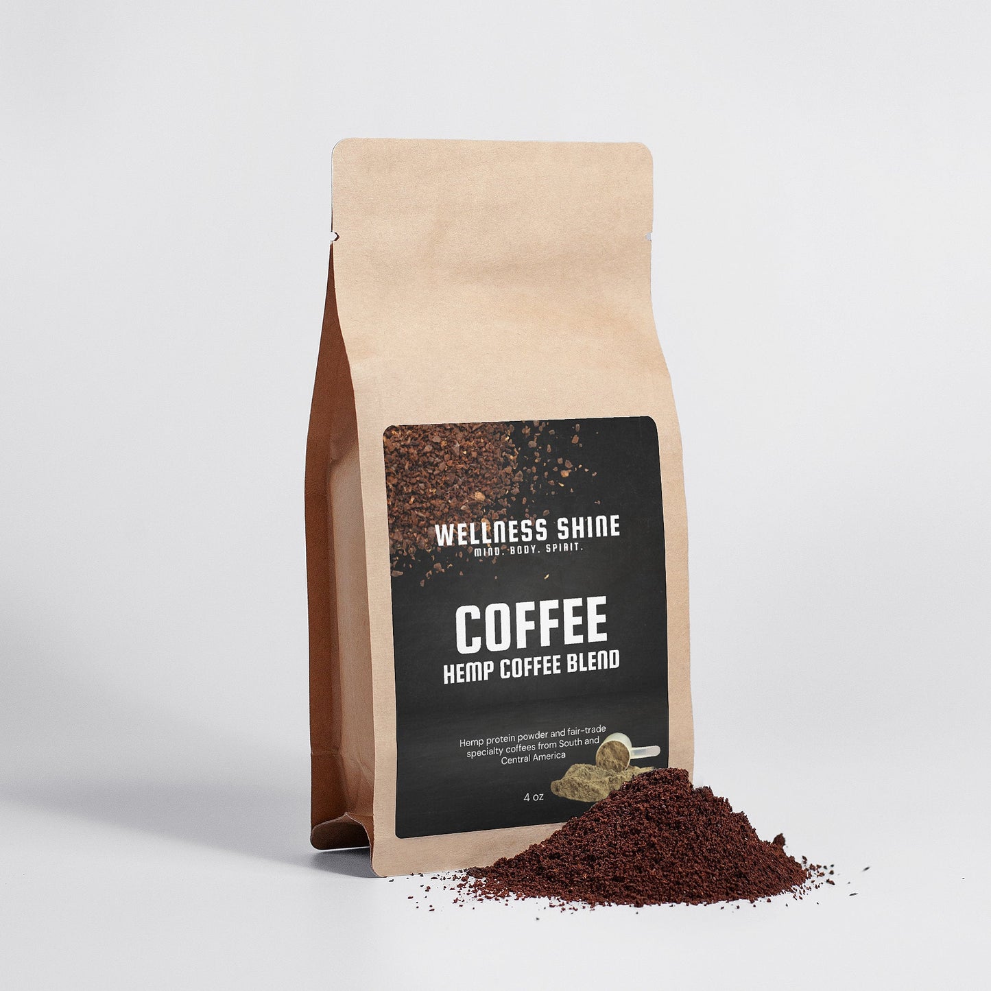 Hemp Coffee Blend – Medium Roast – 4oz by Wellness Shine - Wellness Shine