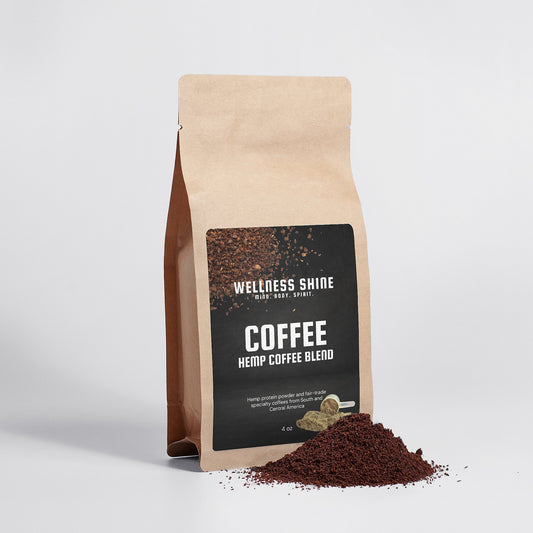 Hemp Coffee Blend – Medium Roast – 4oz by Wellness Shine - Wellness Shine