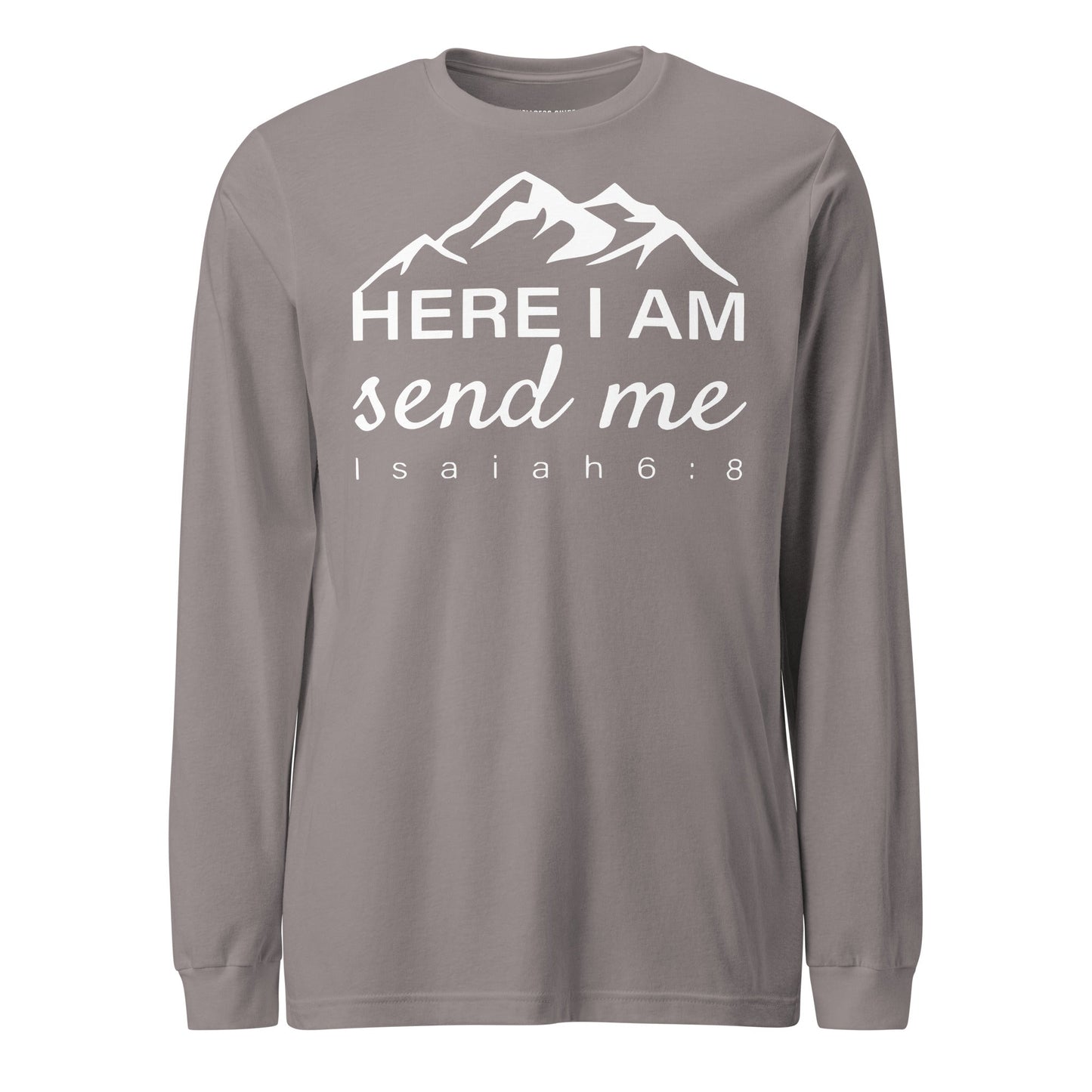 Here I Am Unisex Long Sleeve Tee - Faith Based Apparel - Wellness Shine - Wellness Shine