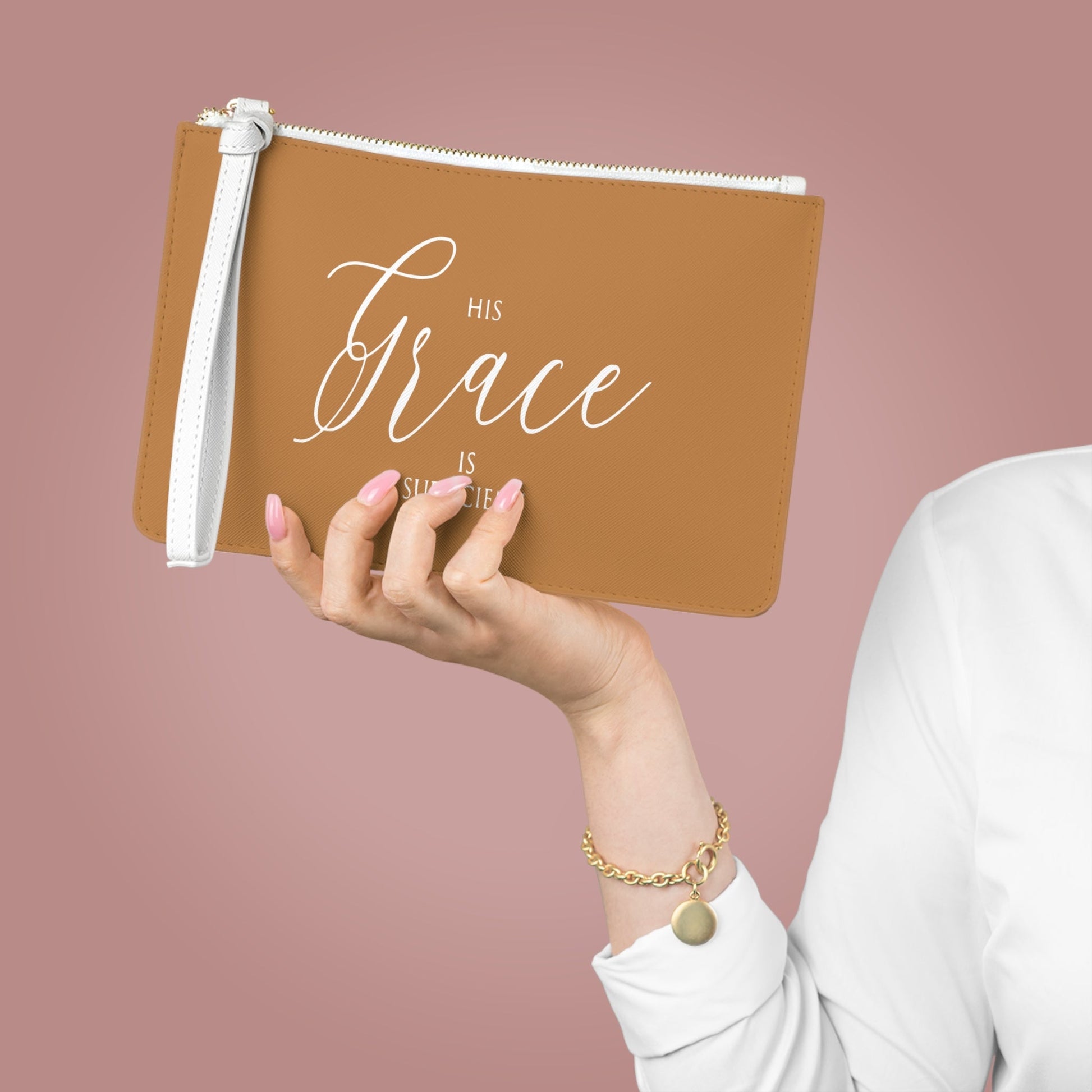 His Grace Is Sufficient - Clutch Bag - Wellness Shine
