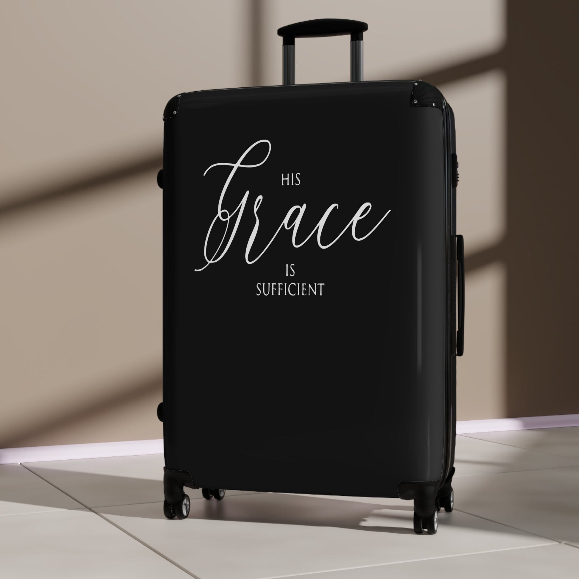 His Grace Is Sufficient Suitcase - Wellness Shine