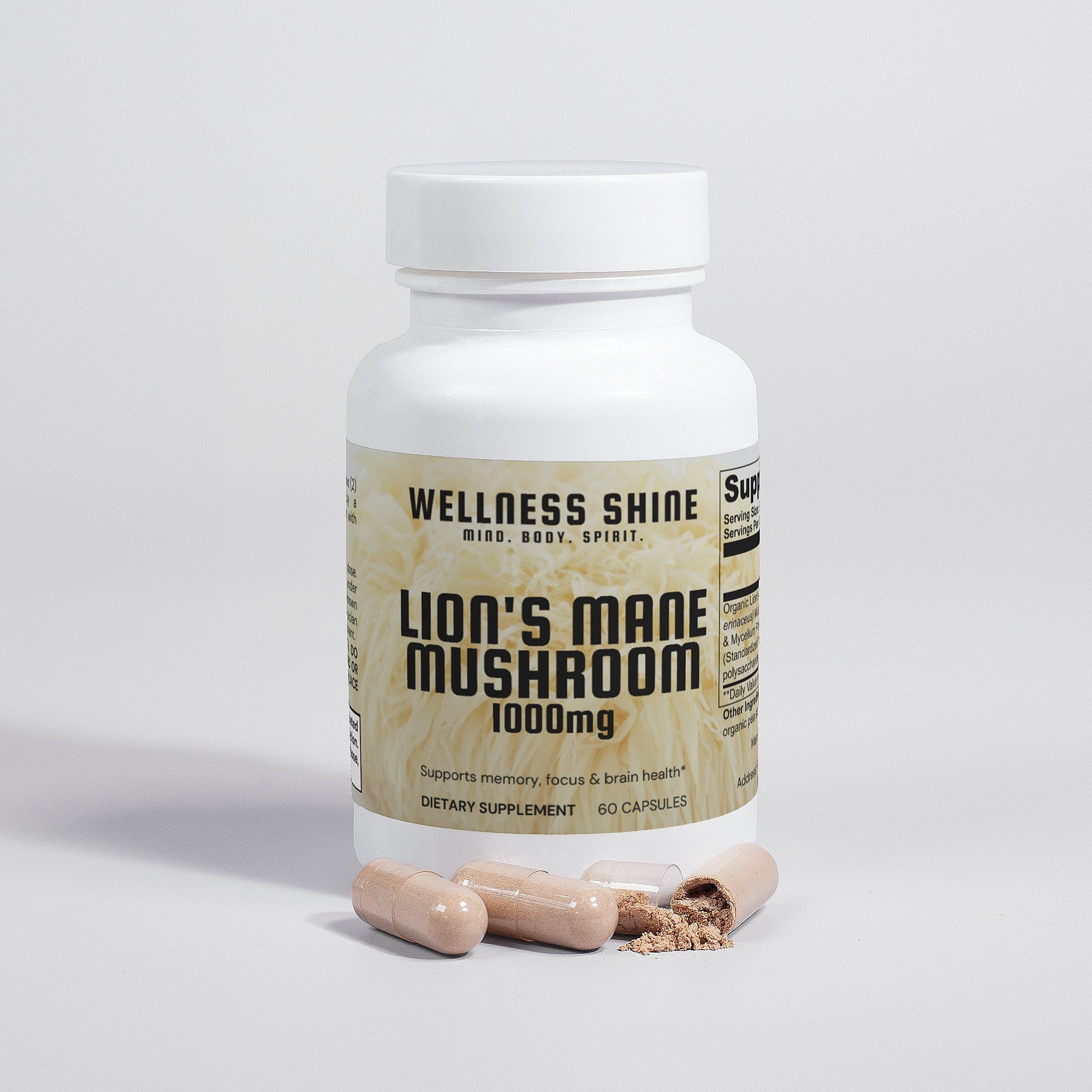 Lion's Mane Mushroom – Cognitive & Nerve Support by Wellness Shine - Wellness Shine