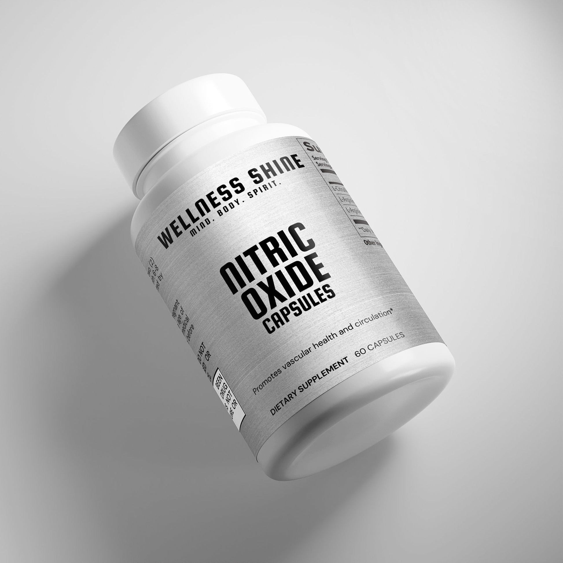 Nitric Oxide Capsules – Circulation & Energy Support by Wellness Shine - Wellness Shine