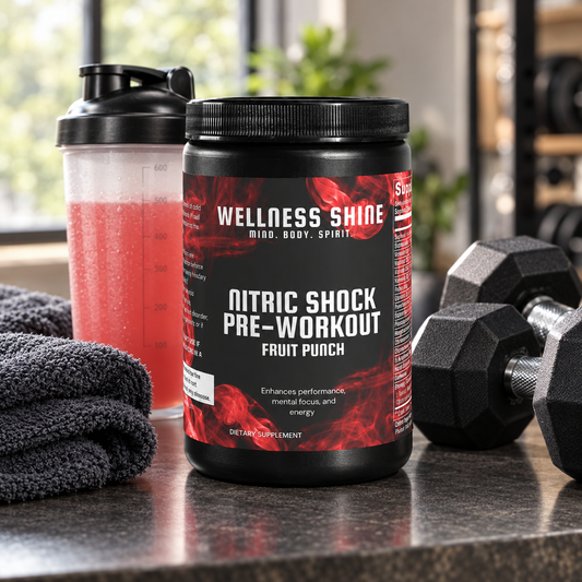 Nitric Shock Pre-Workout (Fruit Punch) lifestyle