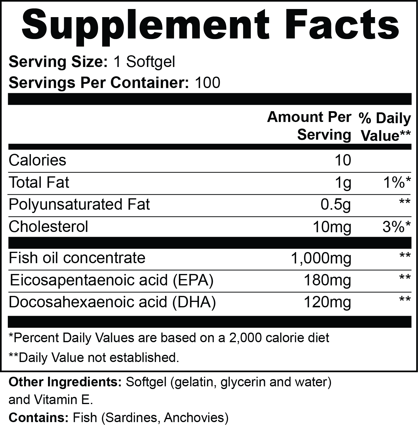 Omega - 3 EPA 180mg + DHA 120mg - Wellness Shine