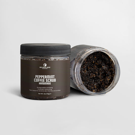 Peppermint Coffee Scrub - Invigorating and Exfoliating Skincare by Wellness Shine - Wellness Shine