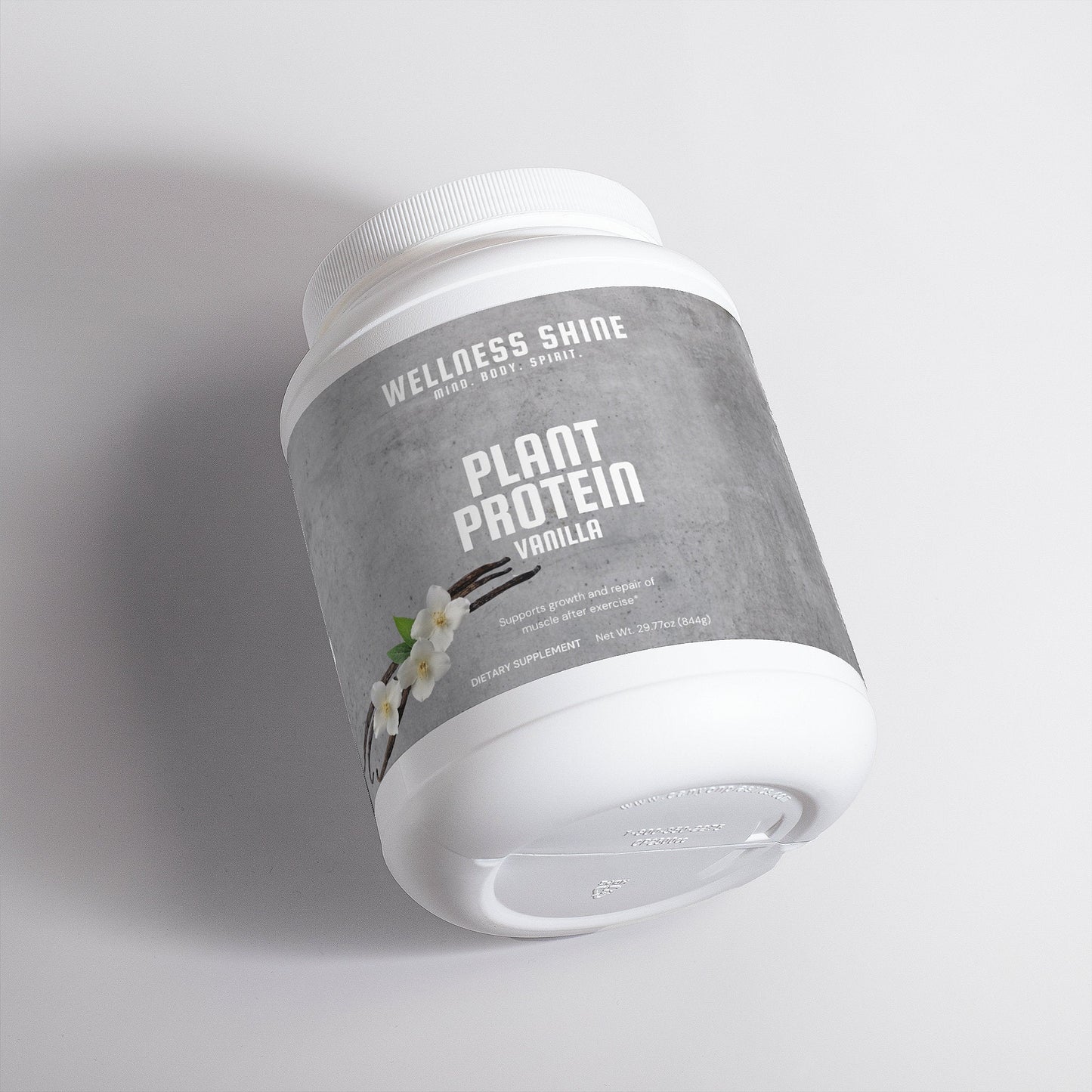 Plant Protein (Vanilla) – Muscle Growth and Recovery Supplement by Wellness Shine - Wellness Shine