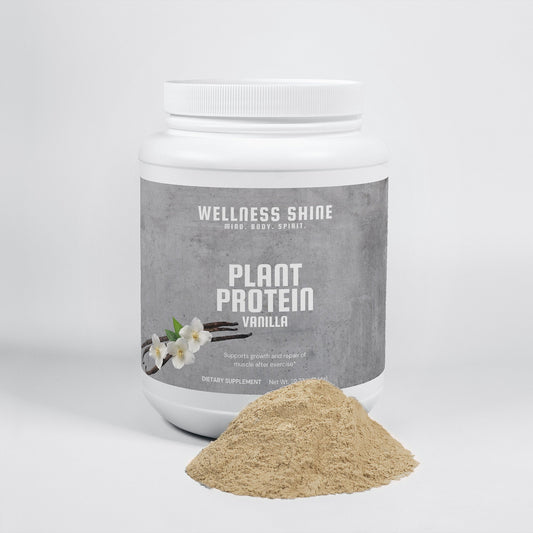 Plant Protein (Vanilla) – Muscle Growth and Recovery Supplement by Wellness Shine - Wellness Shine