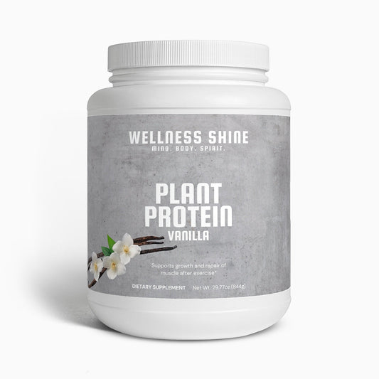 Plant Protein (Vanilla) - Muscle Growth and Recovery Supplement | Wellness Shine - Wellness Shine