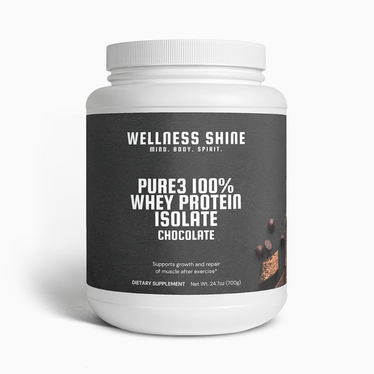 Pure3 100% Whey Protein Isolate (Chocolate) - Muscle Growth and Recovery Supplement | Wellness Shine - Wellness Shine