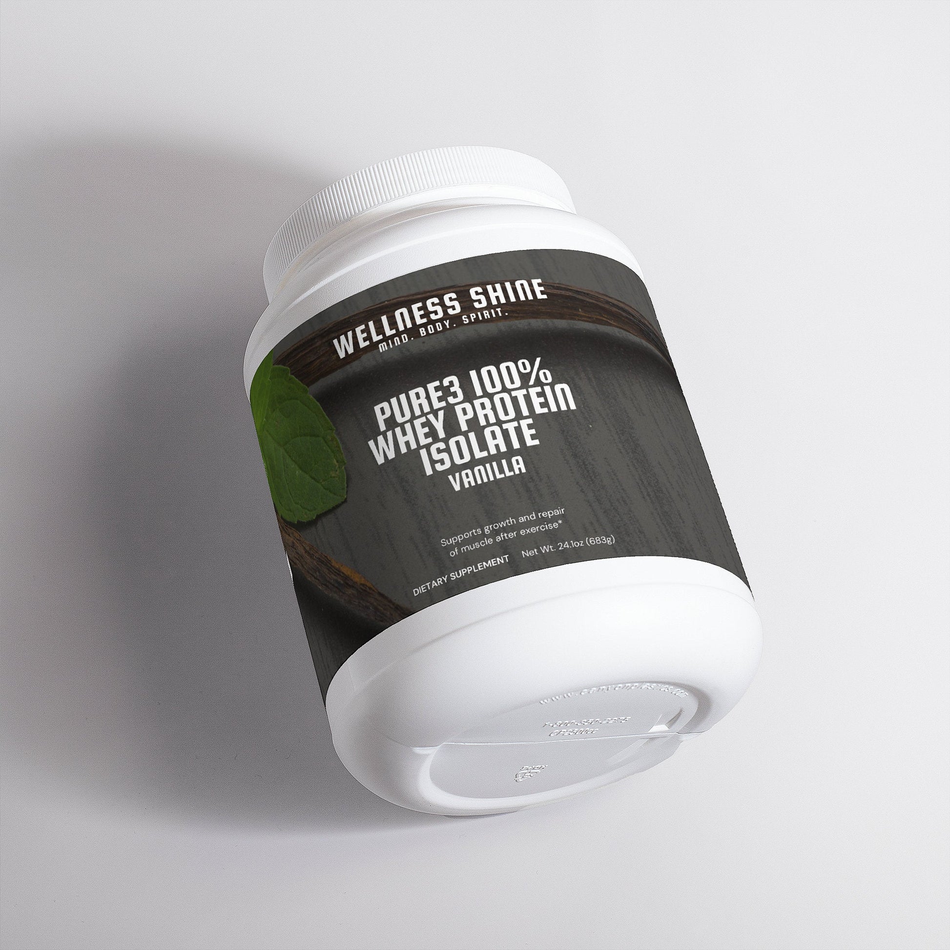 Pure3 100% Whey Protein Isolate (Vanilla) – Muscle Growth and Recovery Supplement by Wellness Shine - Wellness Shine