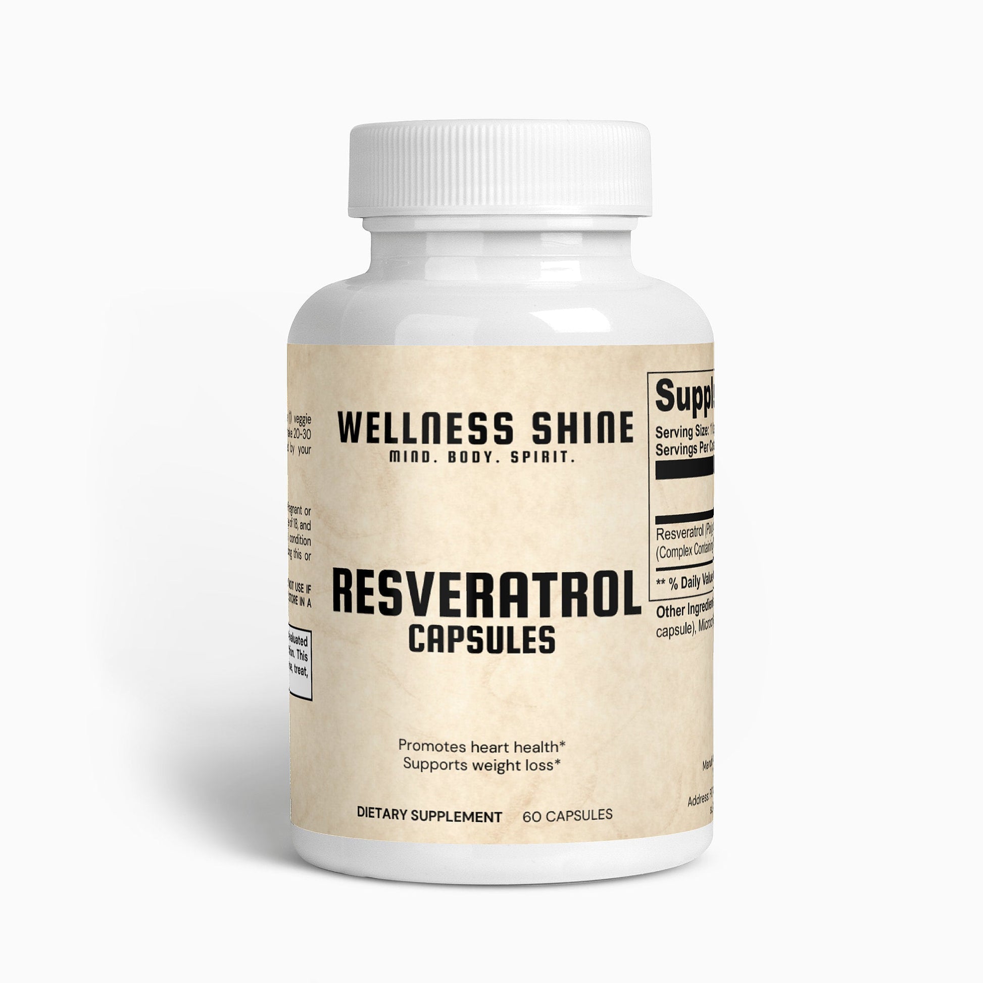 Resveratrol 50% 600mg - Wellness Shine