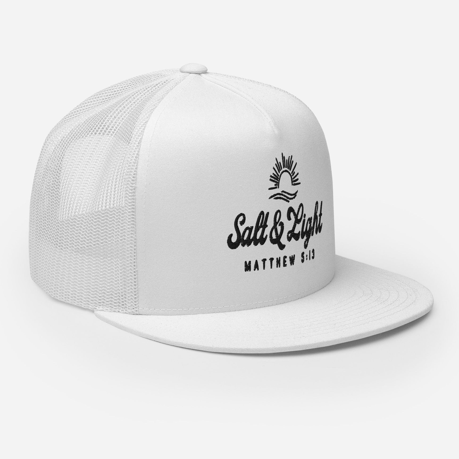 "Salt & Light" Christian Hat, Bible Verse Hat, Yupoong 6006 Trucker Cap - Wellness Shine