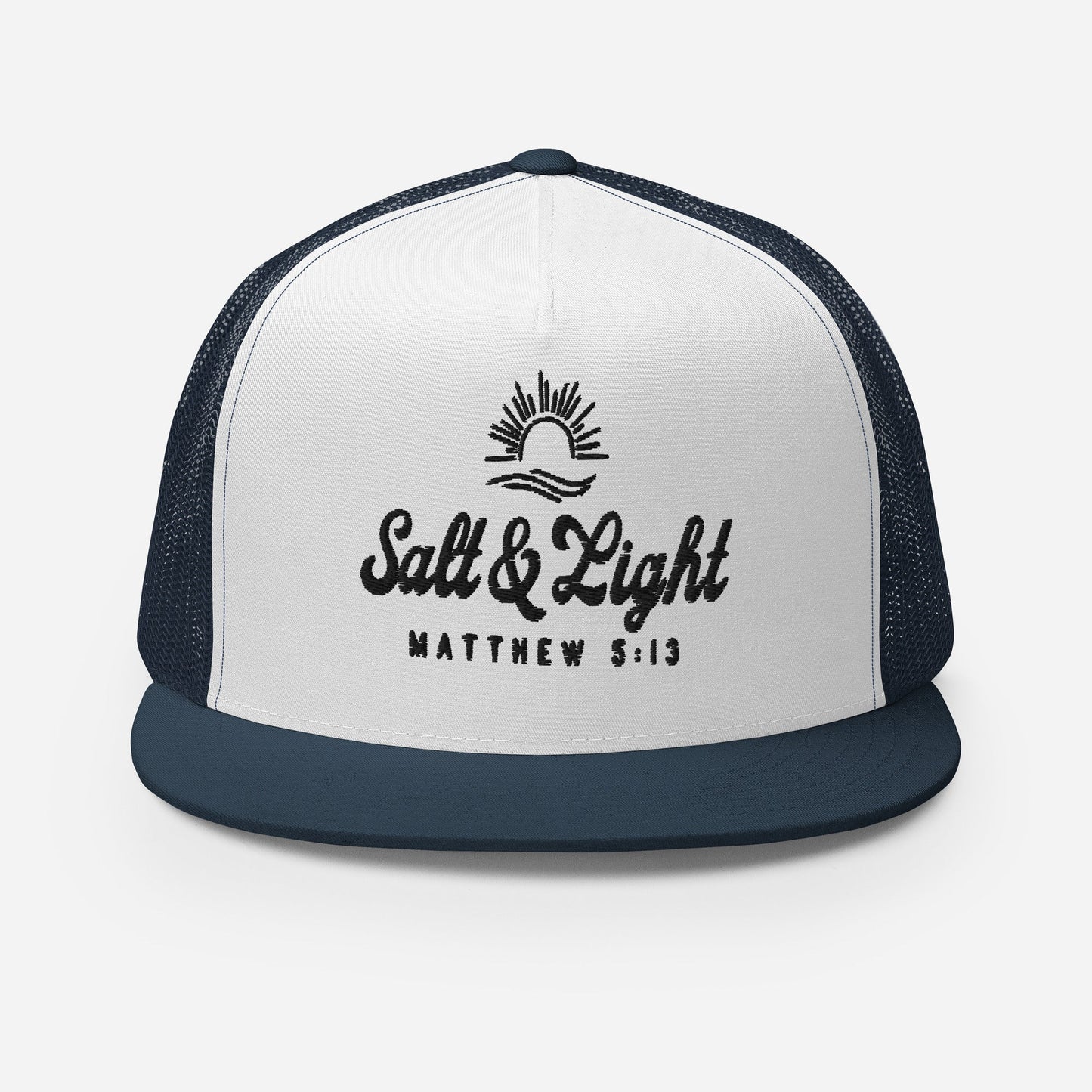 "Salt & Light" Christian Hat, Bible Verse Hat, Yupoong 6006 Trucker Cap - Wellness Shine