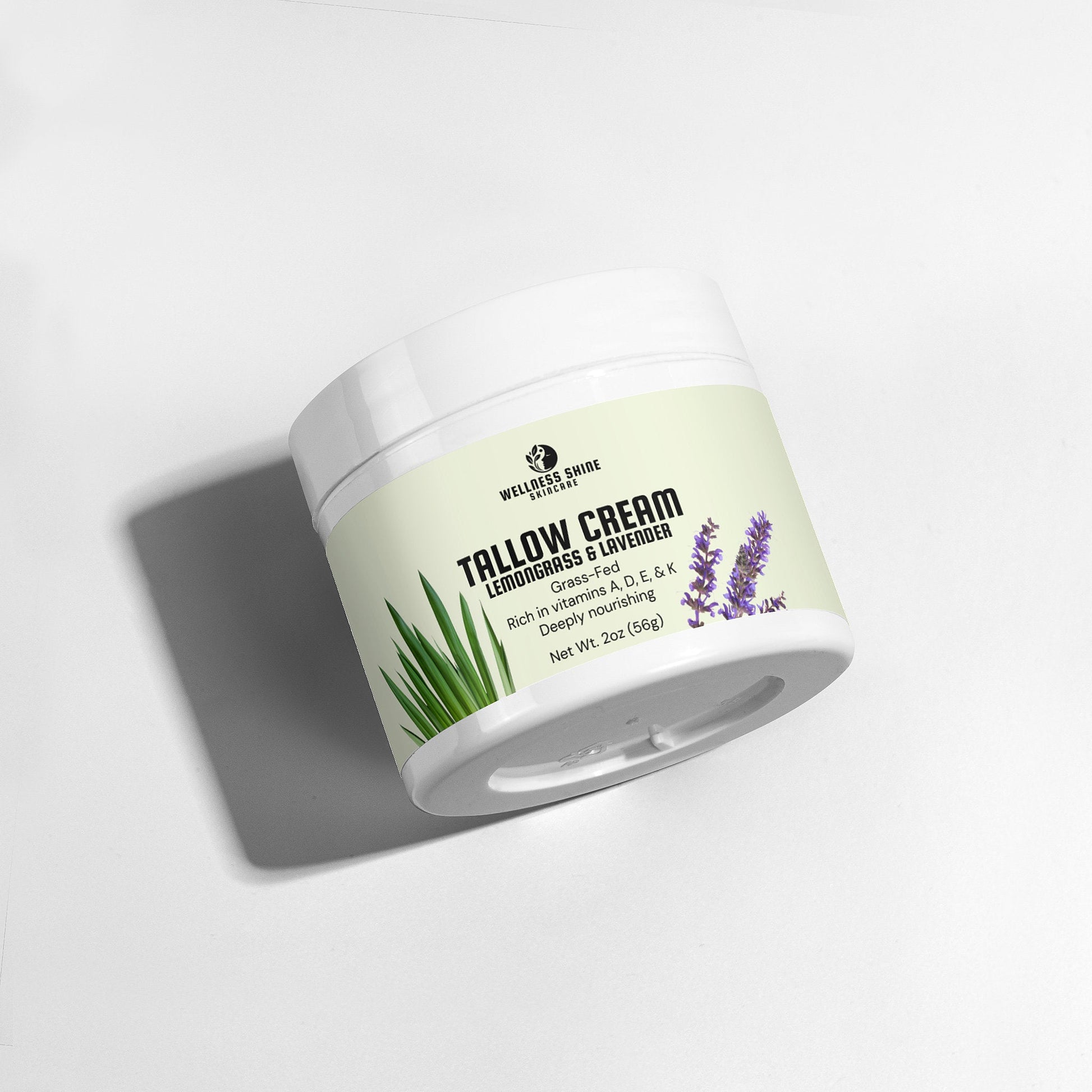 Tallow Cream Lemongrass & Lavender - Deep Moisturizing and Rejuvenating Skin Care by Wellness Shine - Wellness Shine