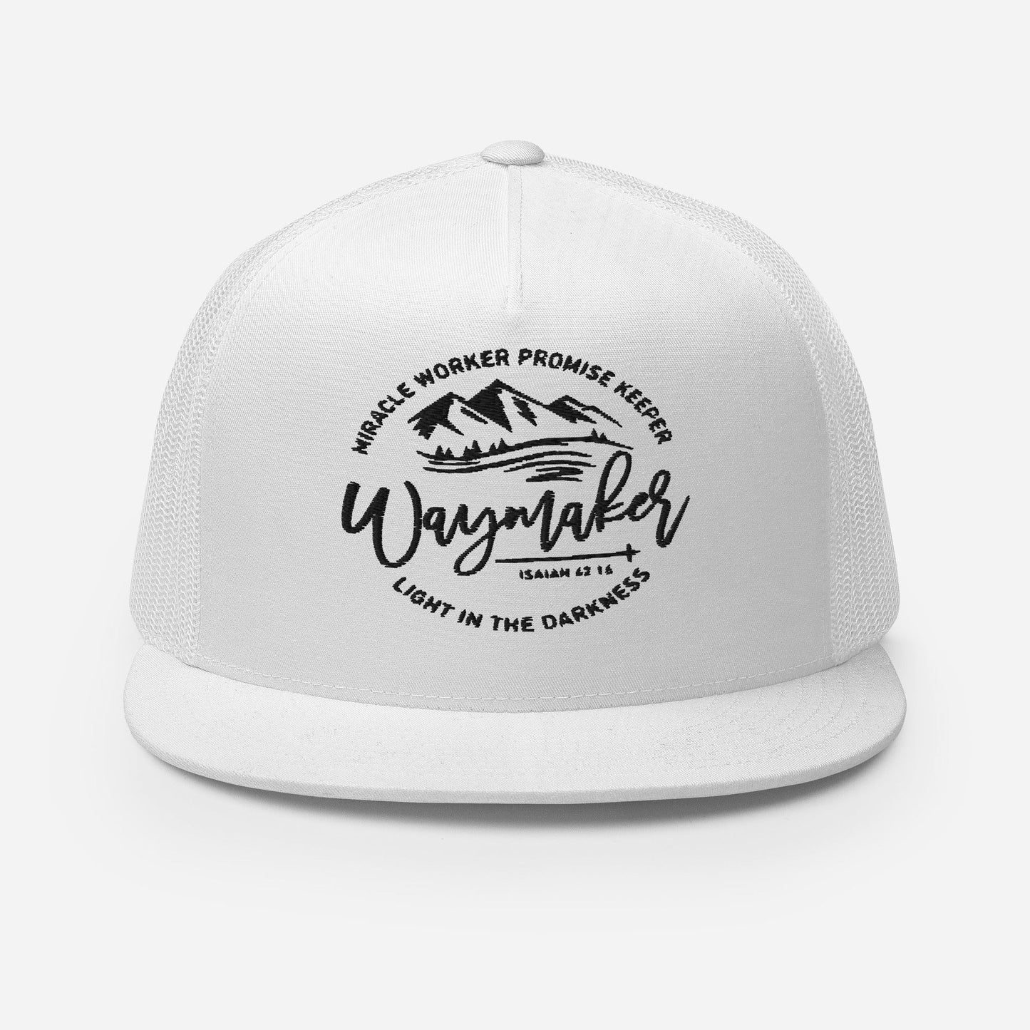 "Waymaker" Christian Hat, Bible Verse Hat, Yupoong 6006 Trucker Cap - Wellness Shine