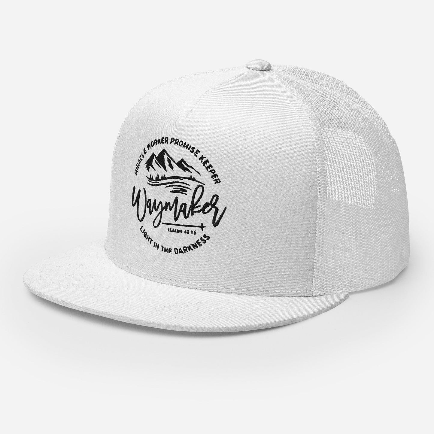 "Waymaker" Christian Hat, Bible Verse Hat, Yupoong 6006 Trucker Cap - Wellness Shine