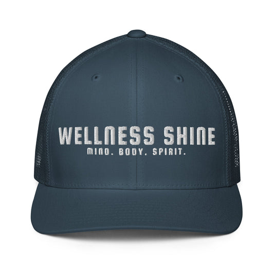 Wellness Shine Brand Embroidered Fitted Trucker Hat - Wellness Shine