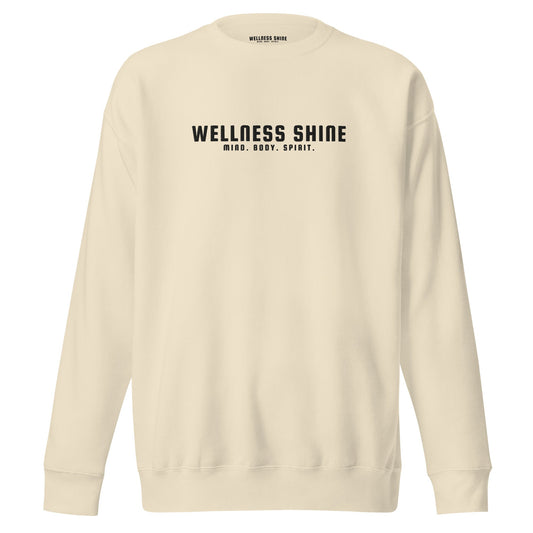 Wellness Shine Brand Embroidered Unisex Premium Sweatshirt - Wellness Shine