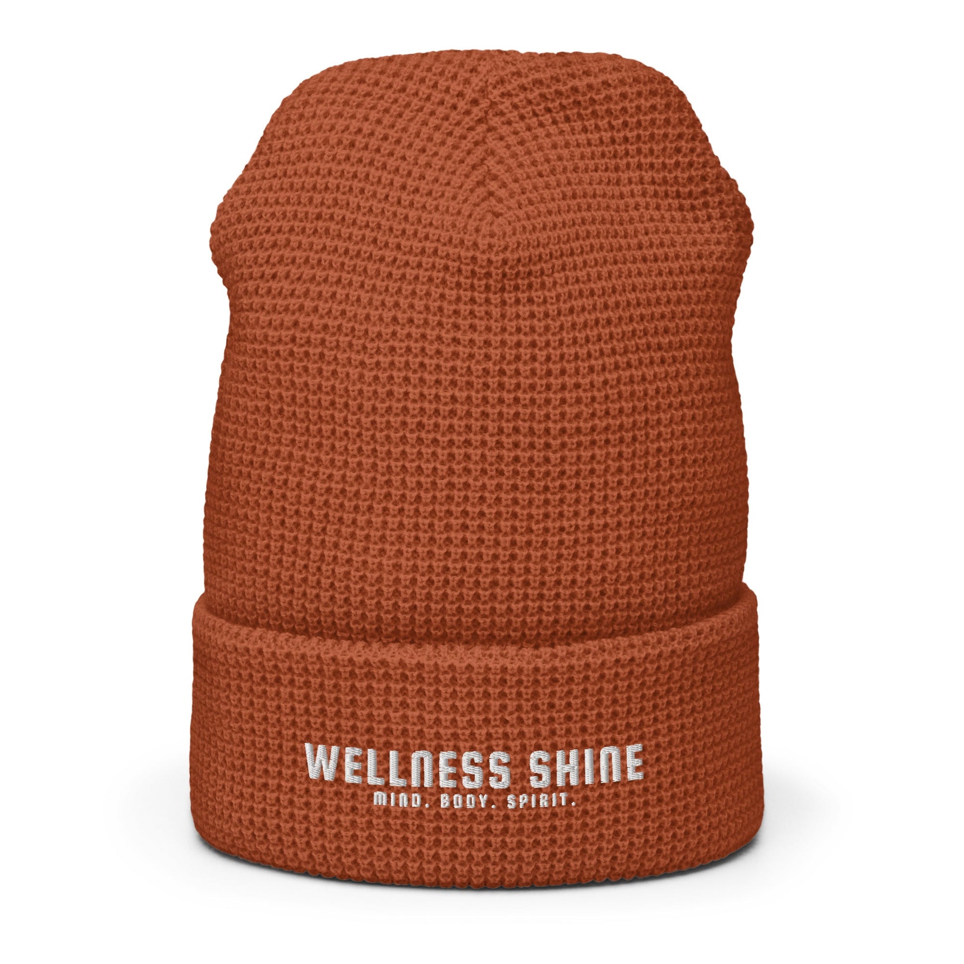 Wellness Shine Brand Embroidered Waffle Beanie - Wellness Shine