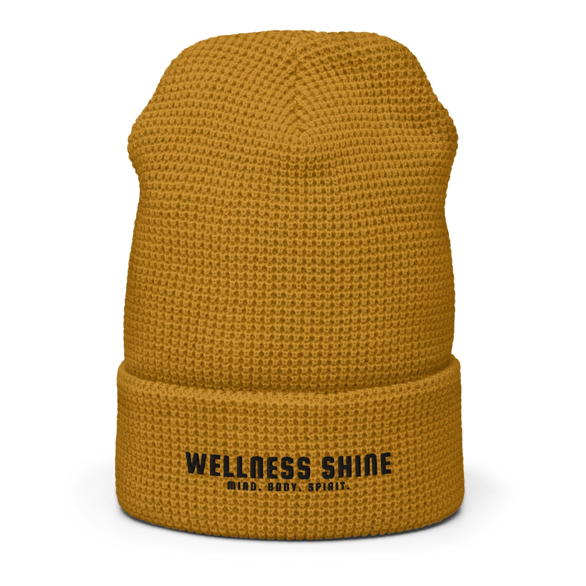Wellness Shine Brand Embroidered Waffle Beanie - Wellness Shine