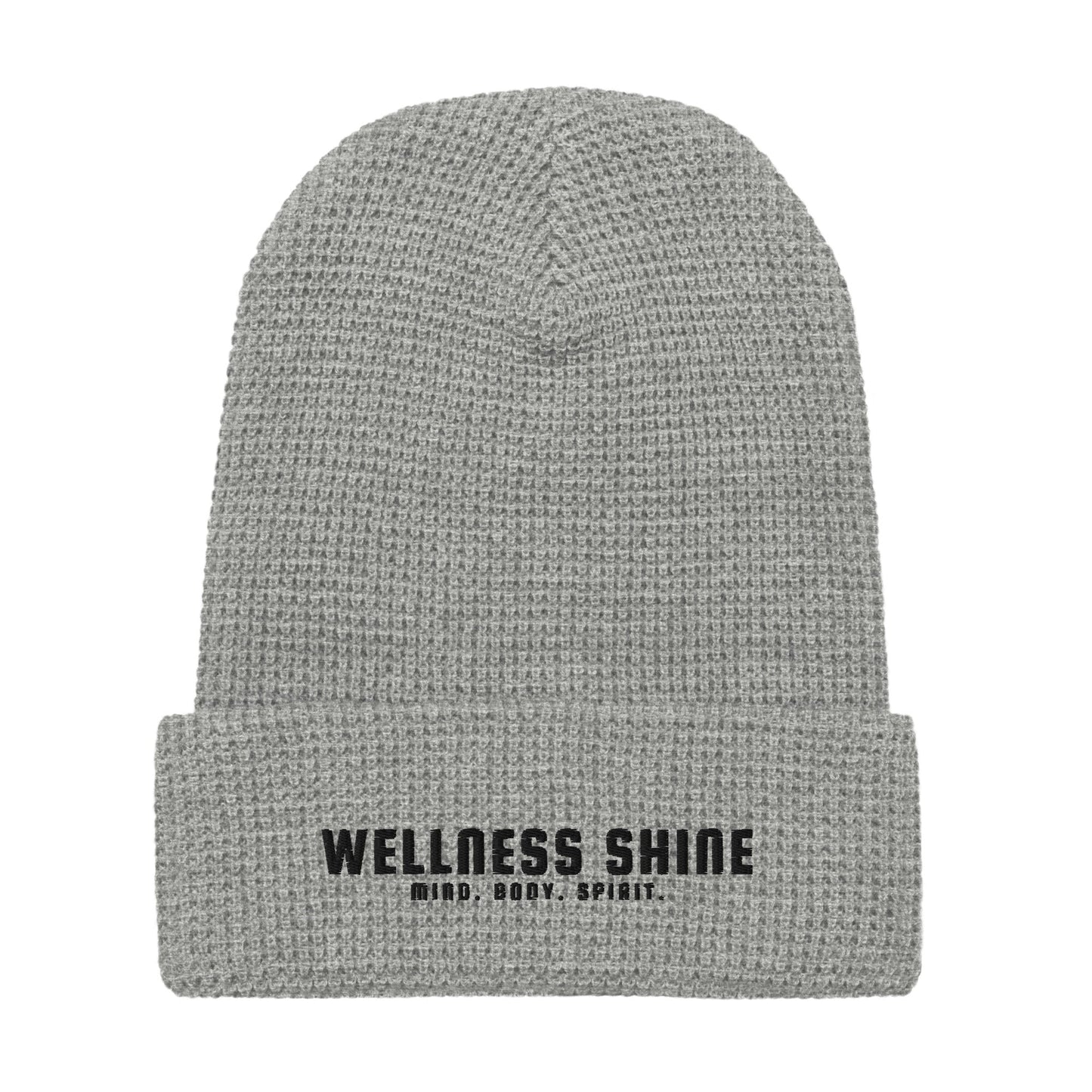 Wellness Shine Brand Embroidered Waffle Beanie - Wellness Shine