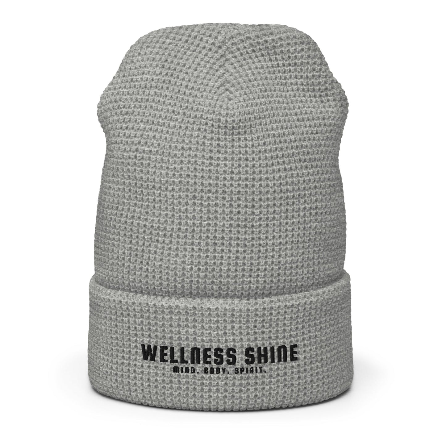 Wellness Shine Brand Embroidered Waffle Beanie - Wellness Shine