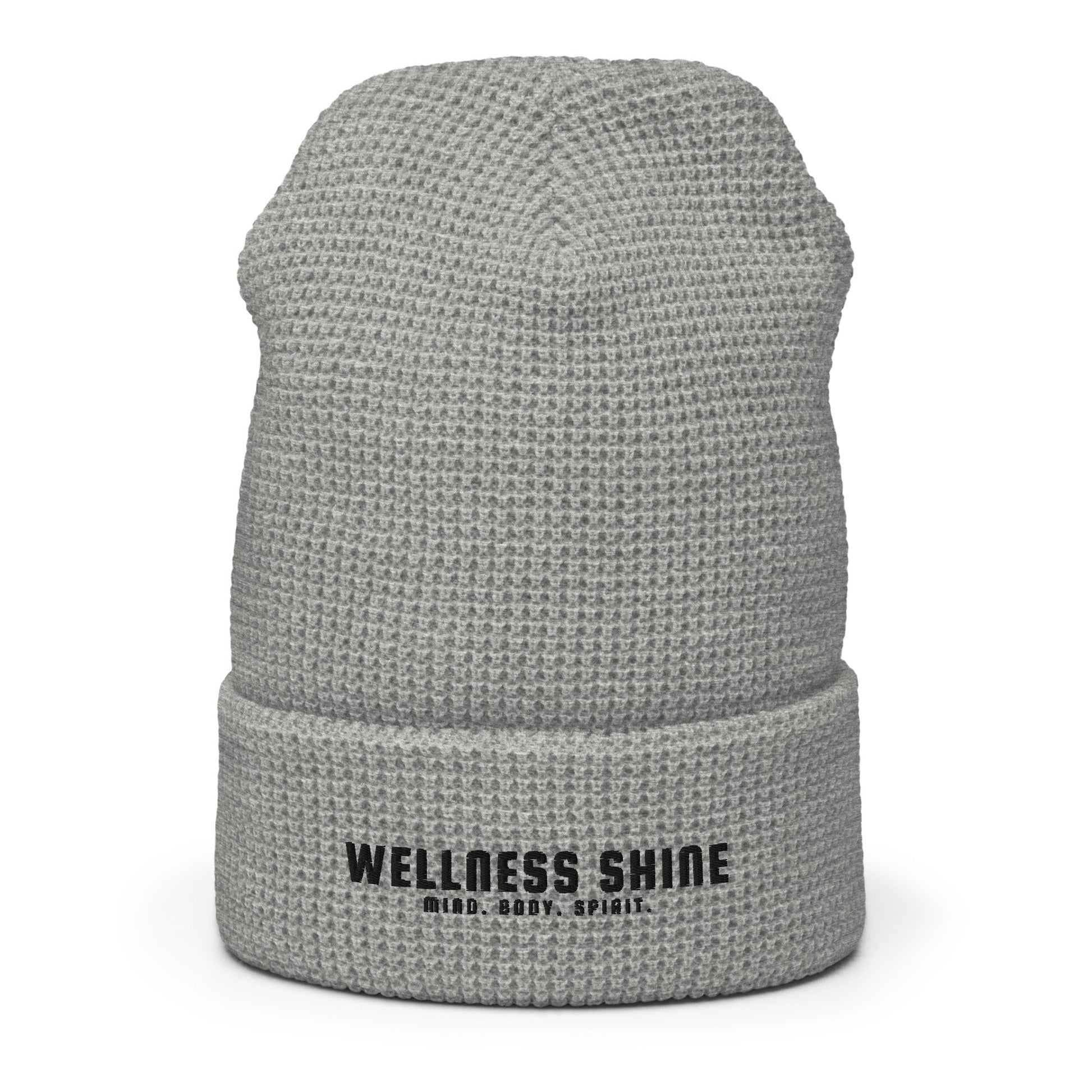 Wellness Shine Brand Embroidered Waffle Beanie - Wellness Shine